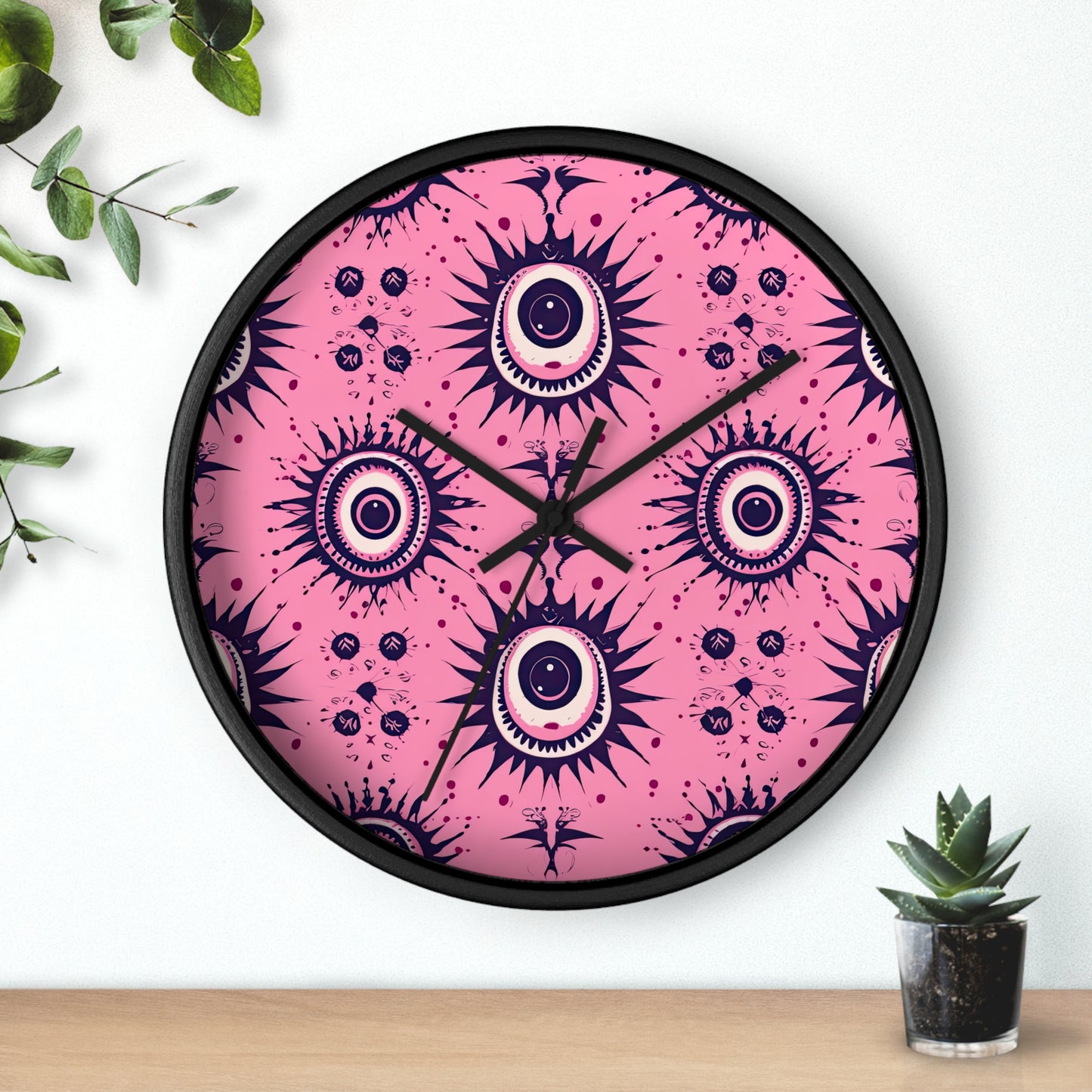 Sinuous Specter.Beholder. Artful Evil Eye Wall Clock – Timekeeping with Protective MeaningWall Clock.