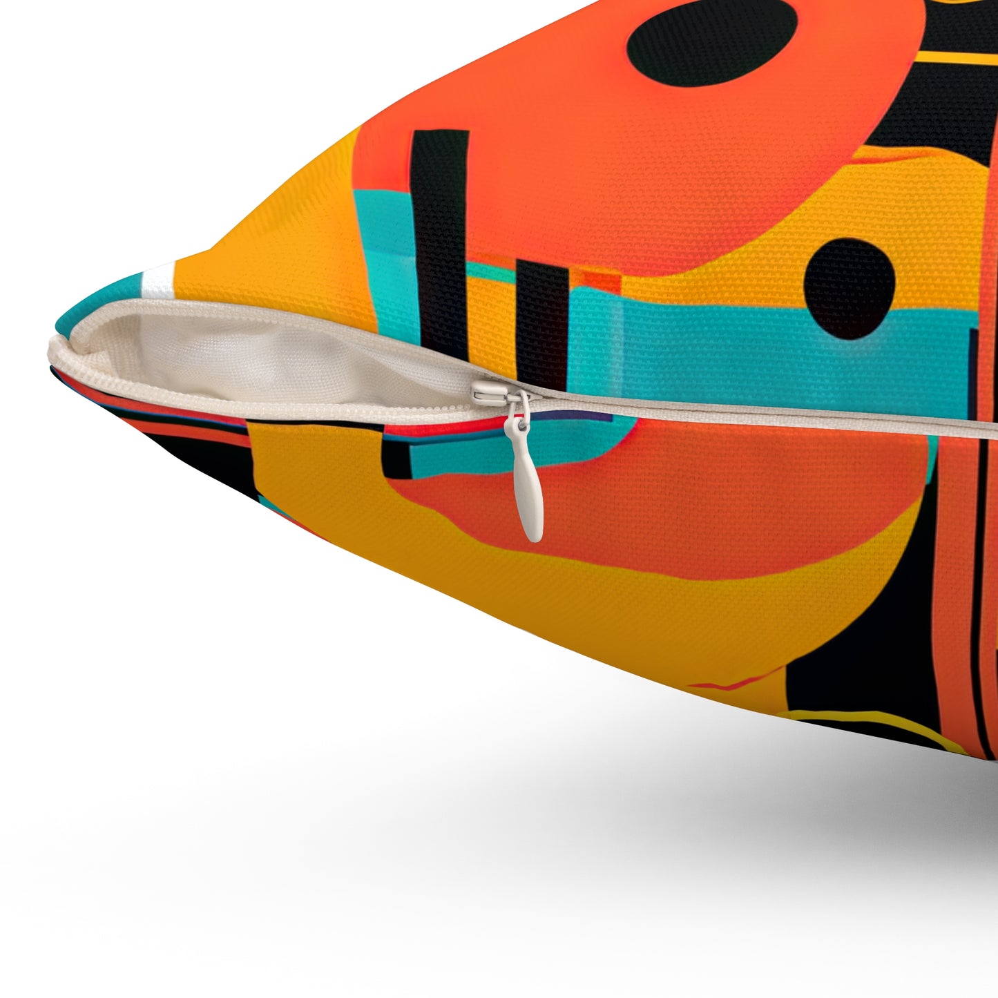 Quantum Quasar. Futuristic Retro Spun Polyester Square Pillow