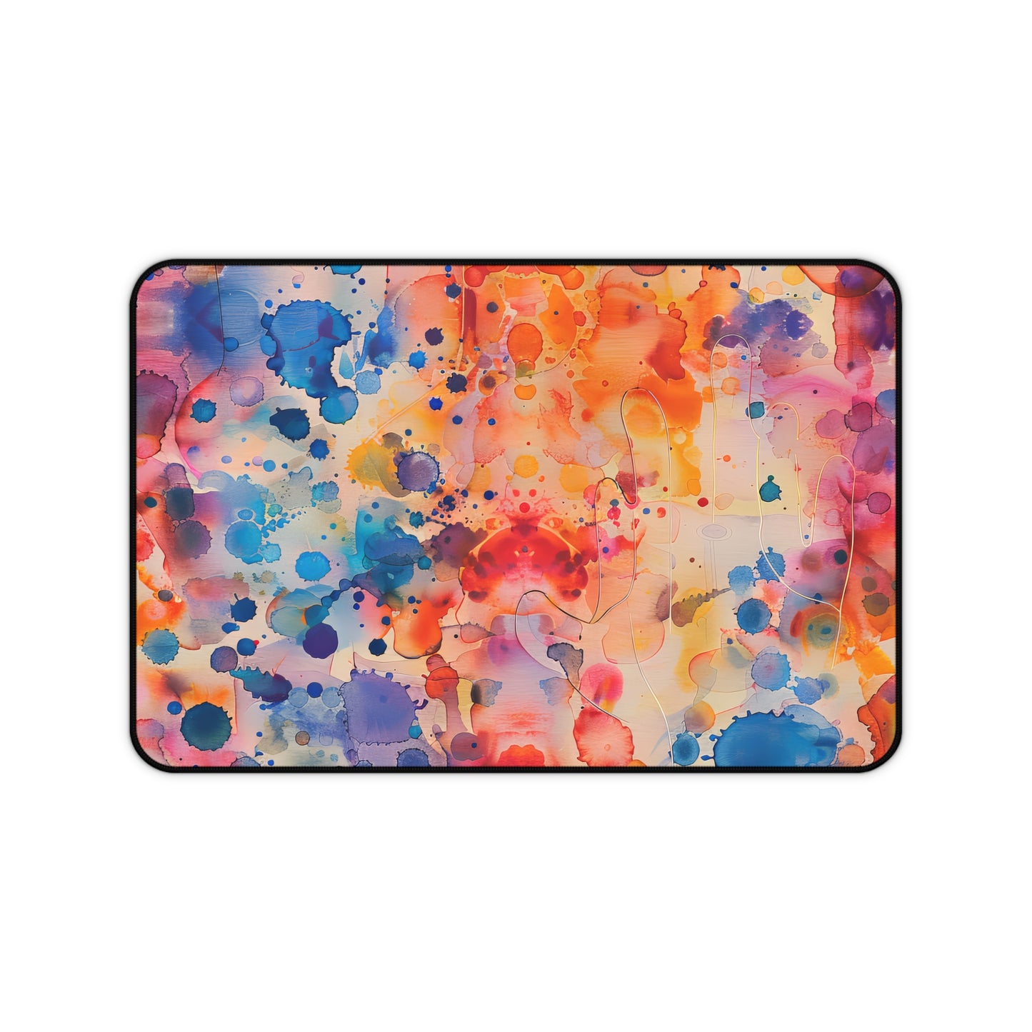 Hamsa Radiance Rainbow. Desk Mat - Stylish Office Organizer