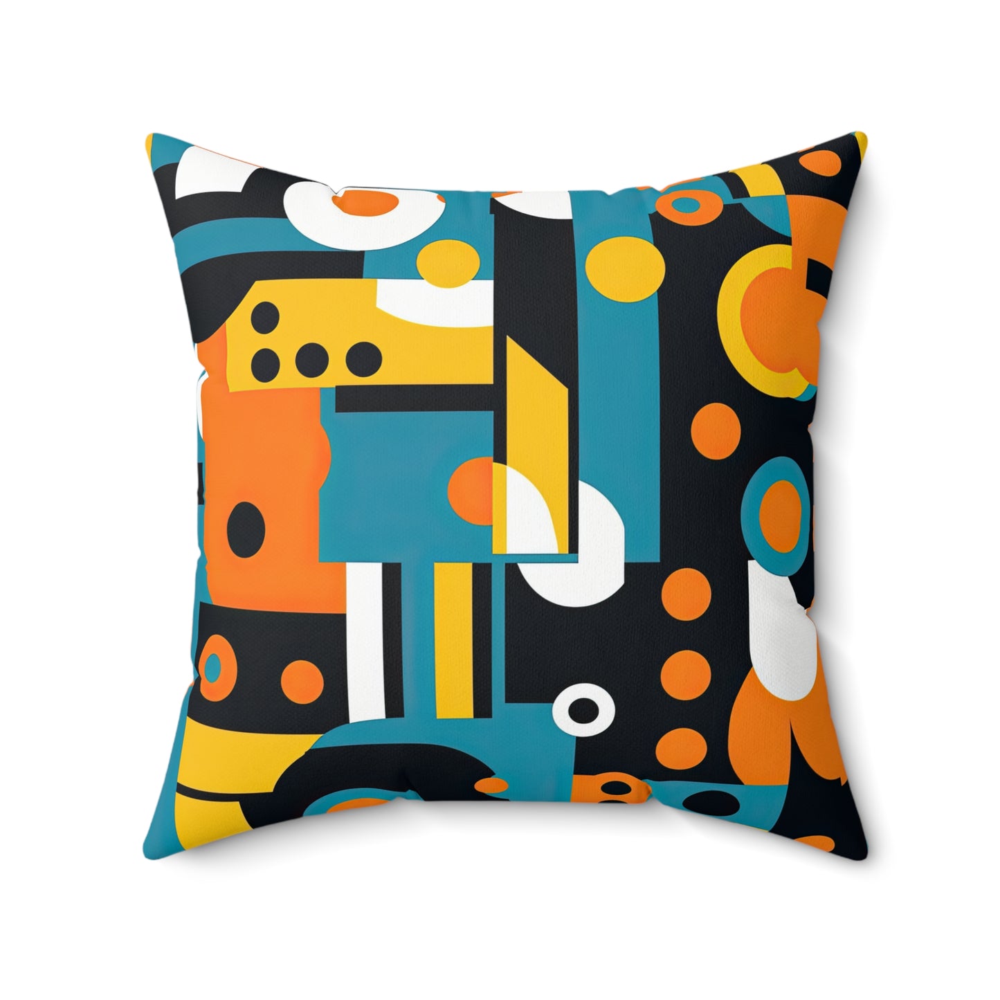 Analog Alchemy. Futuristic Nostalgia Unique Artistic Spun Polyester Square Pillow