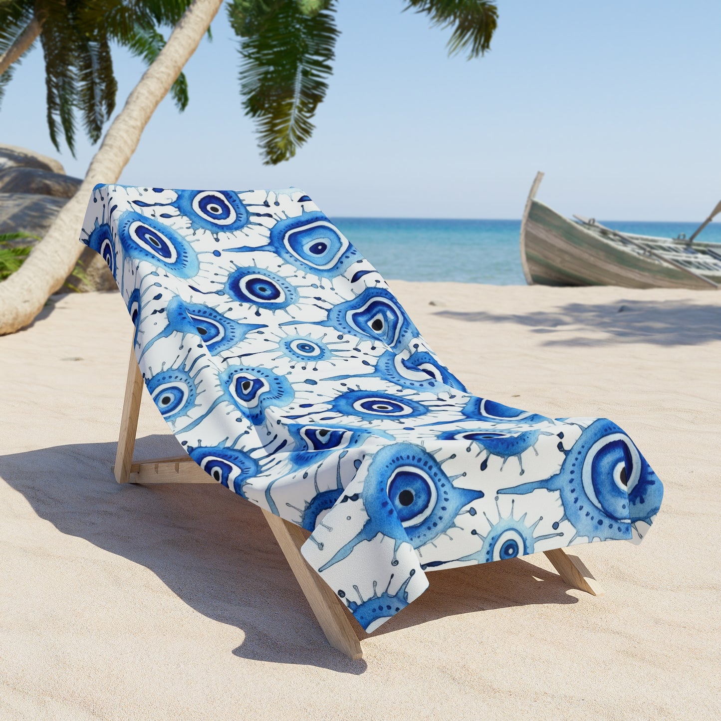 Evil Eye Cry. Beach Towel.