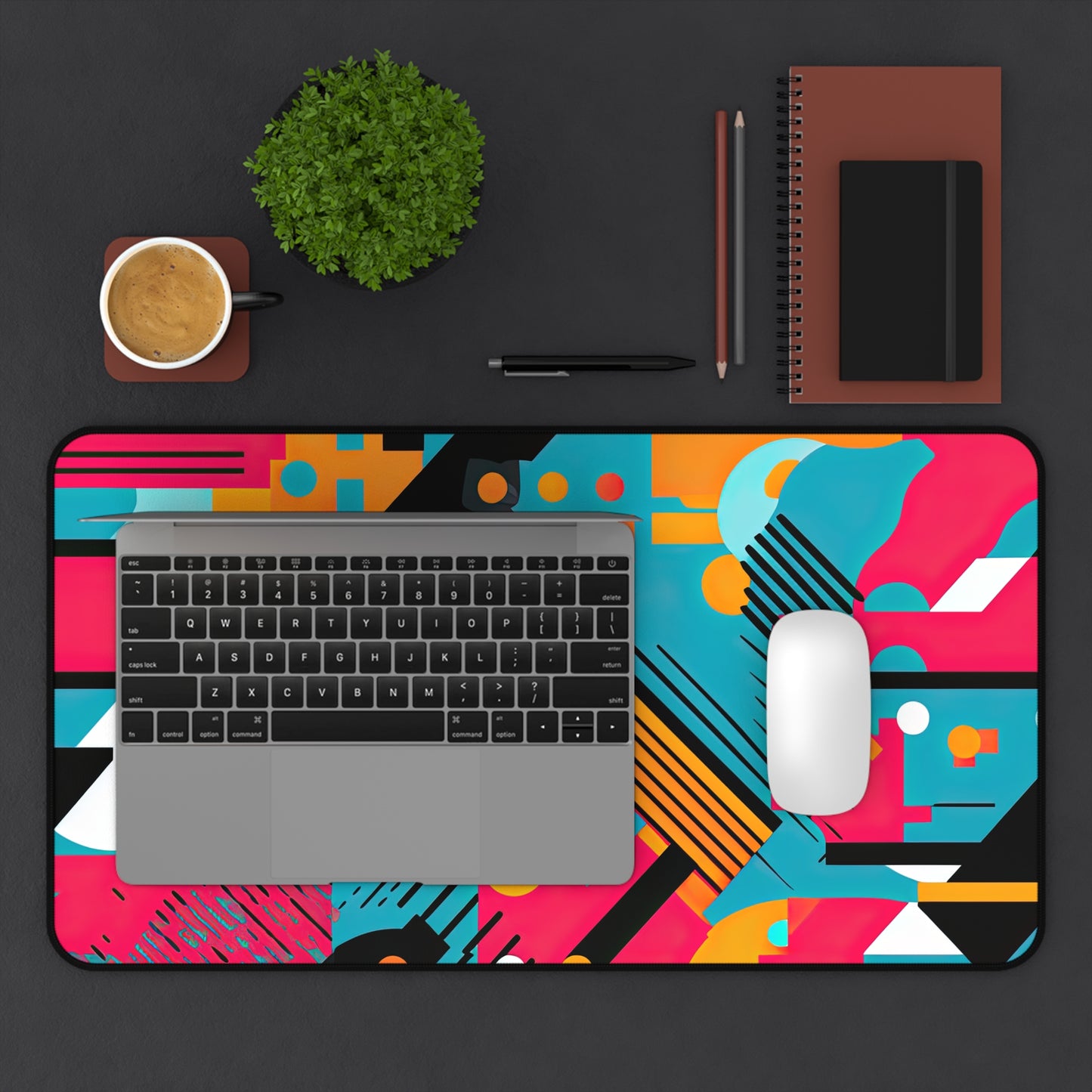 Copy of Technicolor Dreamscape. Desk Mat - Stylish Office Organizer