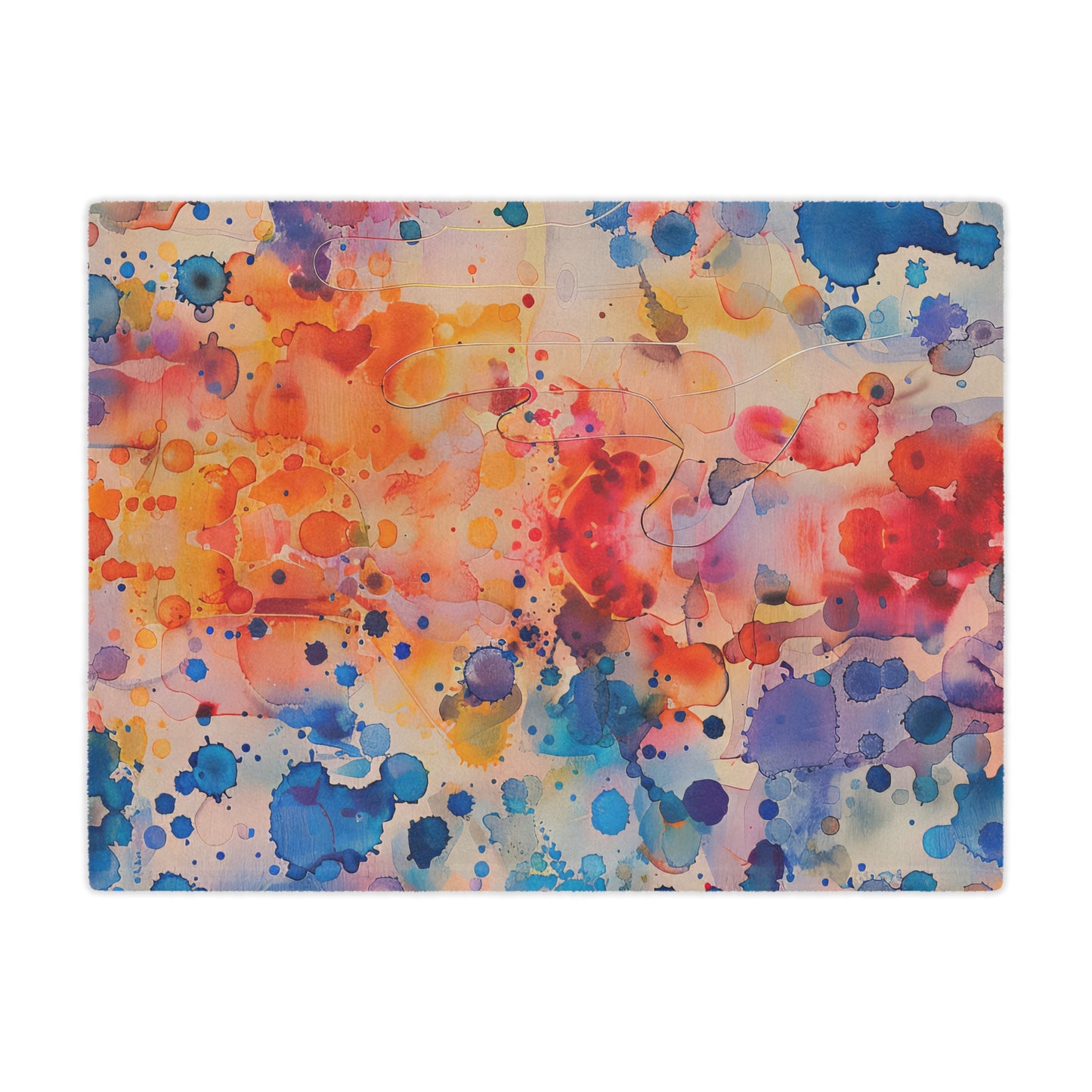 Hamsa Radiance Rainbow. Cozy Artistic Microfiber Blanket.