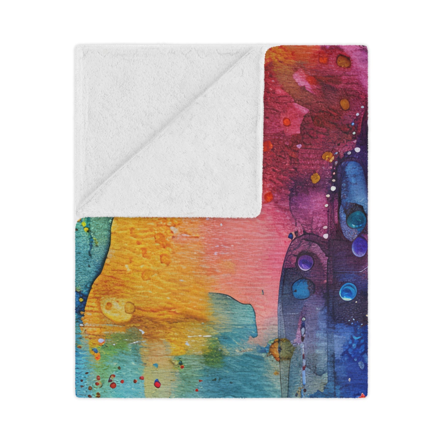 Hamsa Dreamscape. Cozy Artistic Microfiber Blanket.
