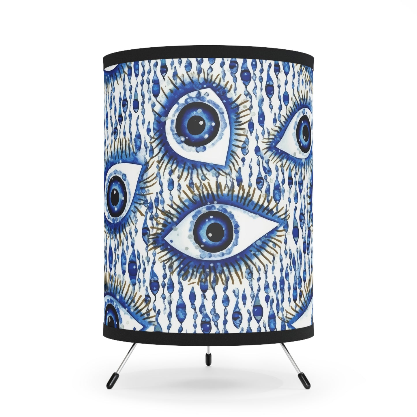 Mystic Glare. Tripod Lamp with High-Res Printed Shade, US\CA plug