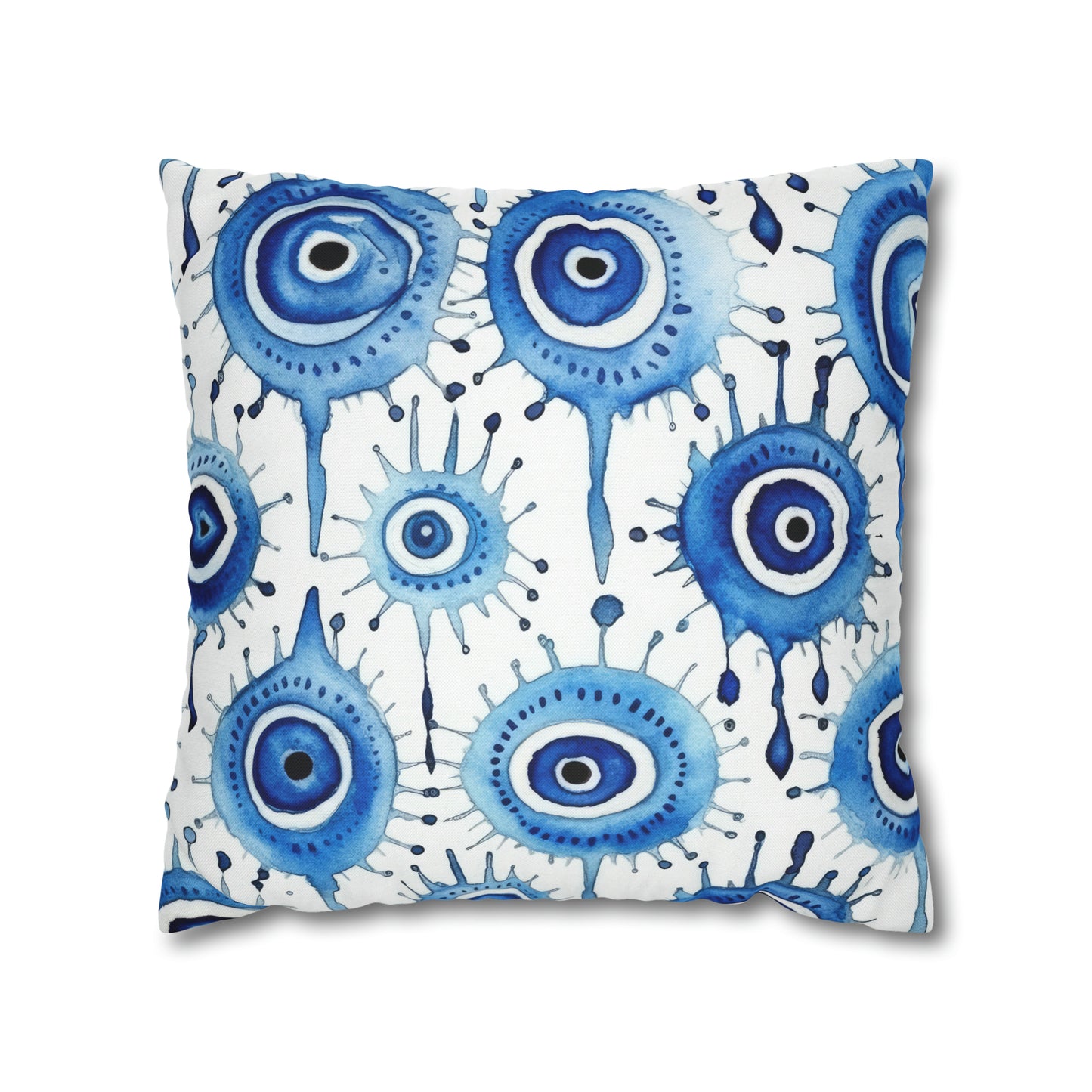 Evil Eye Cry. Spun Polyester Square Pillow Case