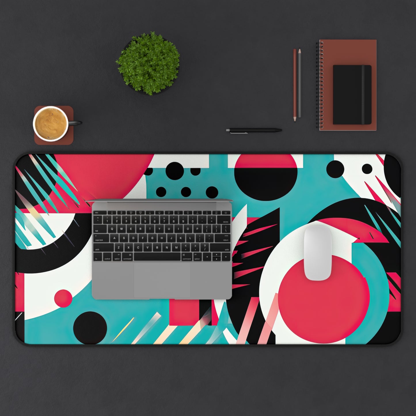 Chromatic Flux . Desk Mat - Stylish Office Organizer