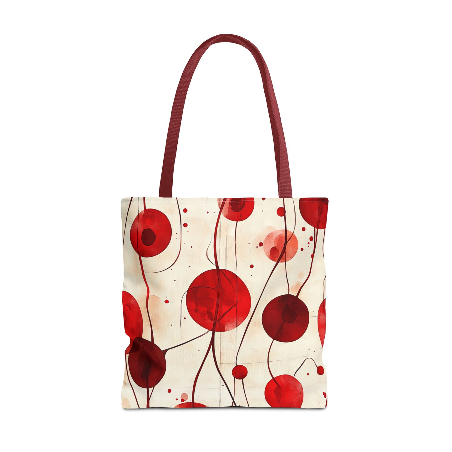 Artistic Red Abstract Tote Bag for Everyday Use