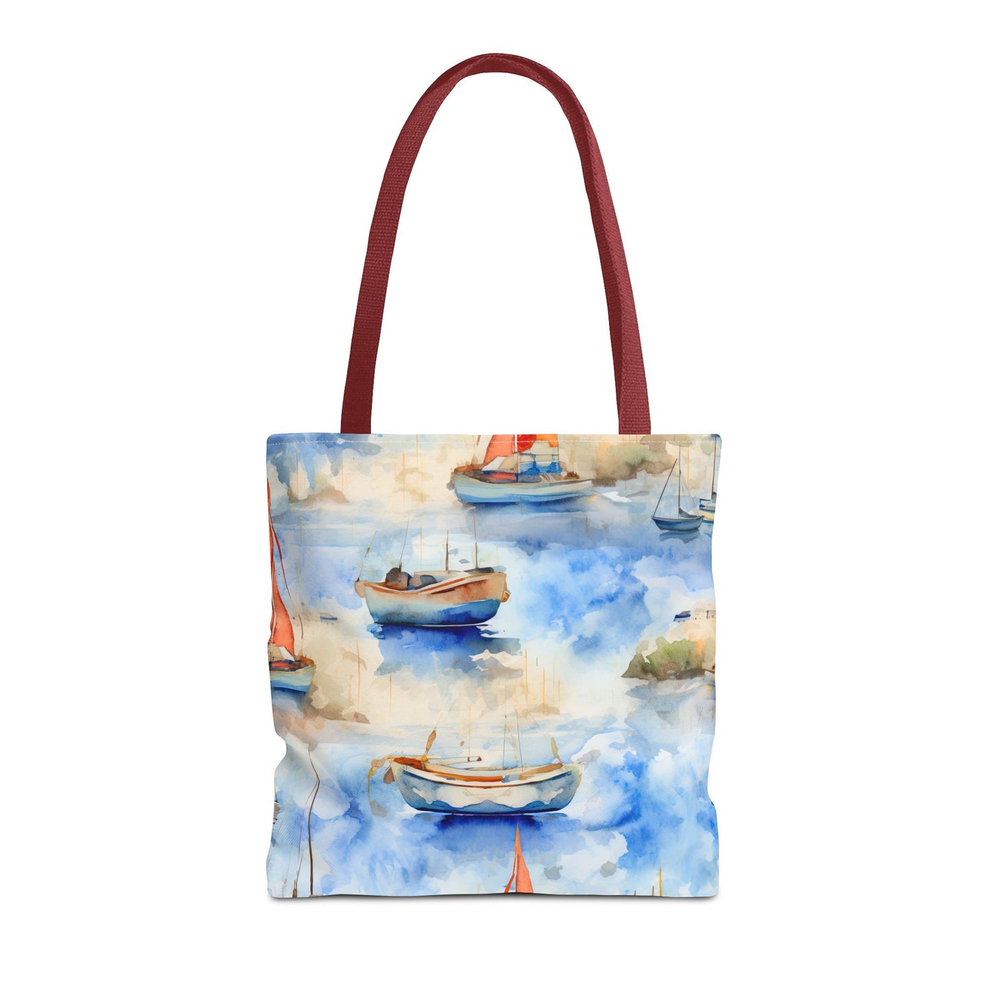 Boats On Watercolor. Tote Bag for Everyday Use
