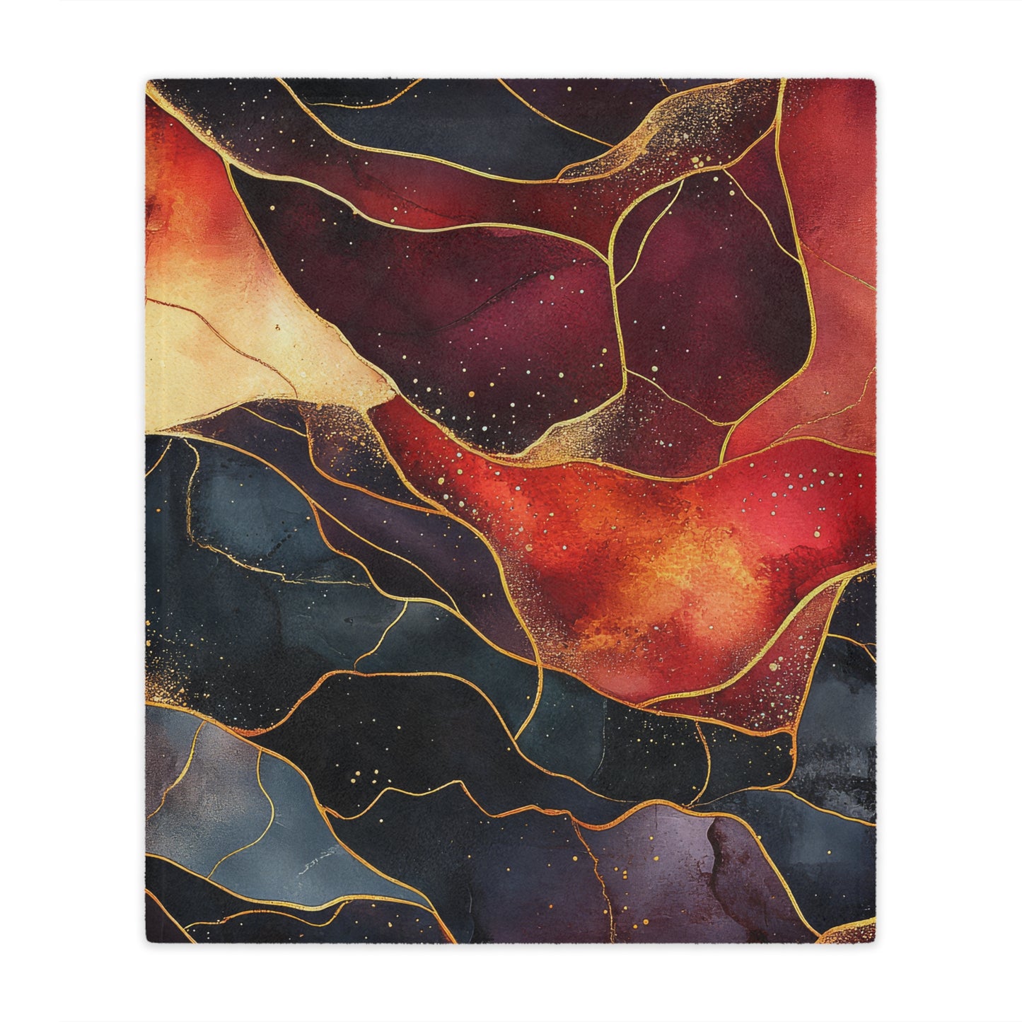 Velvet Cherry. Cozy Artistic Microfiber Blanket -