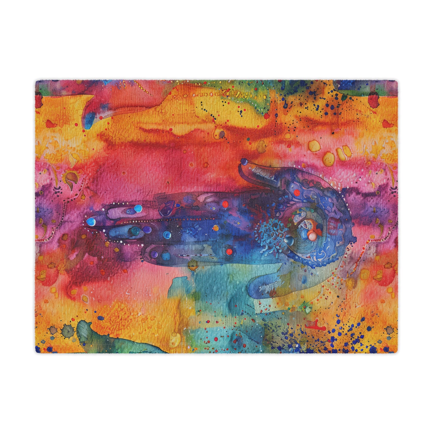 Hamsa Dreamscape. Cozy Artistic Microfiber Blanket.