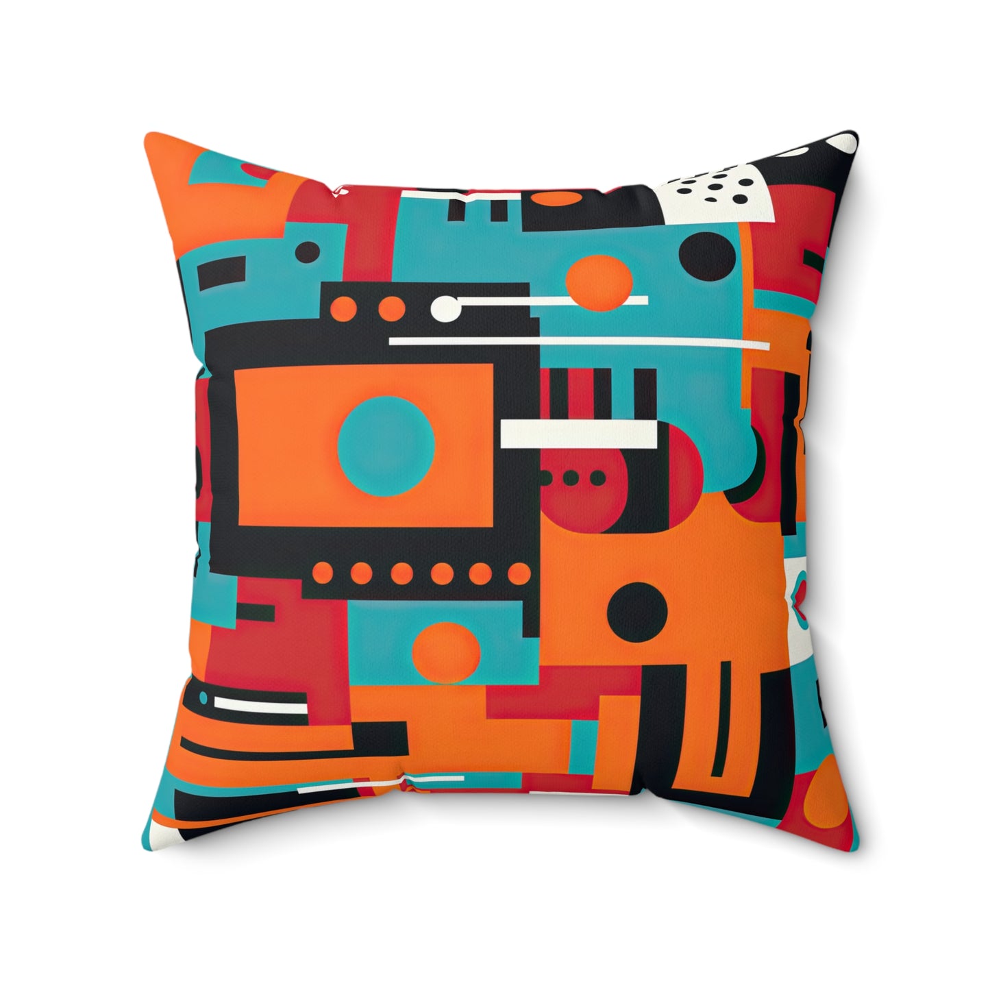 Quantum Reverie. Retro Avant-Garde Spun Polyester Square Pillow