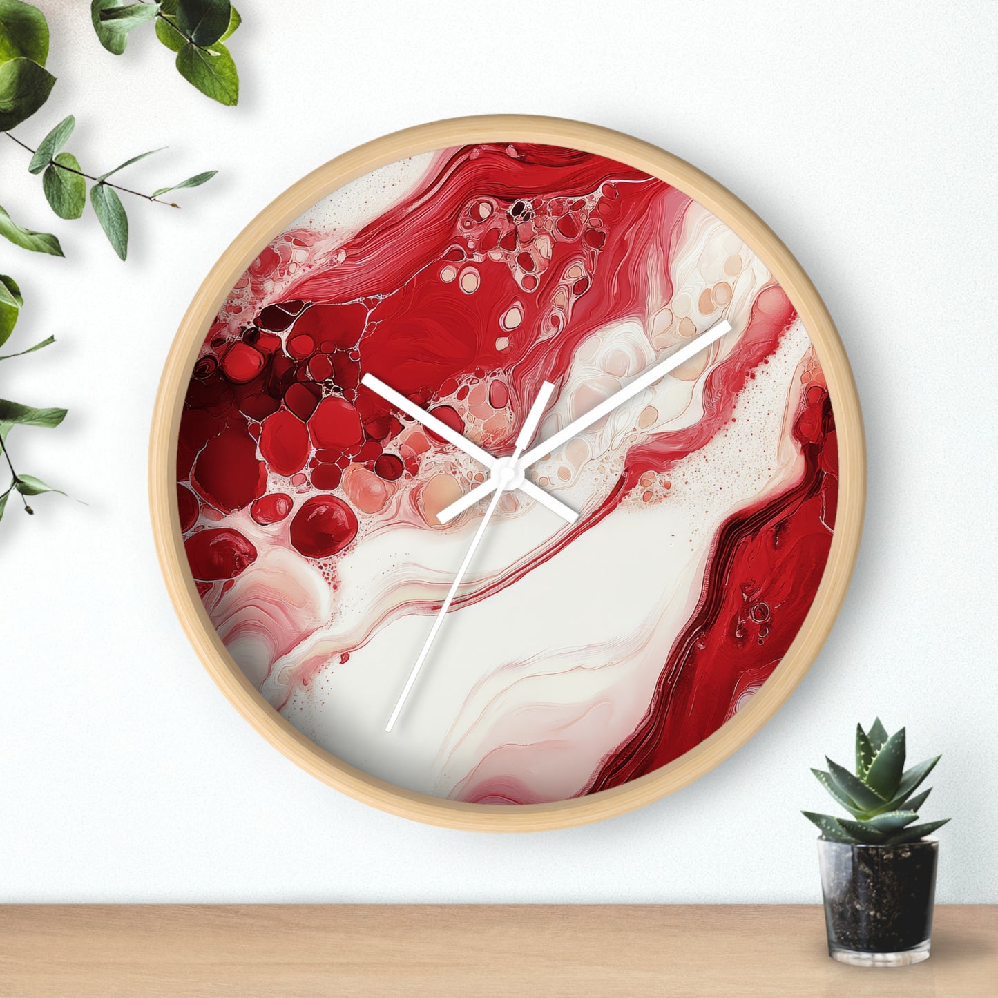 Cherry Aurora. Wall Clock - Artistic Home Decor