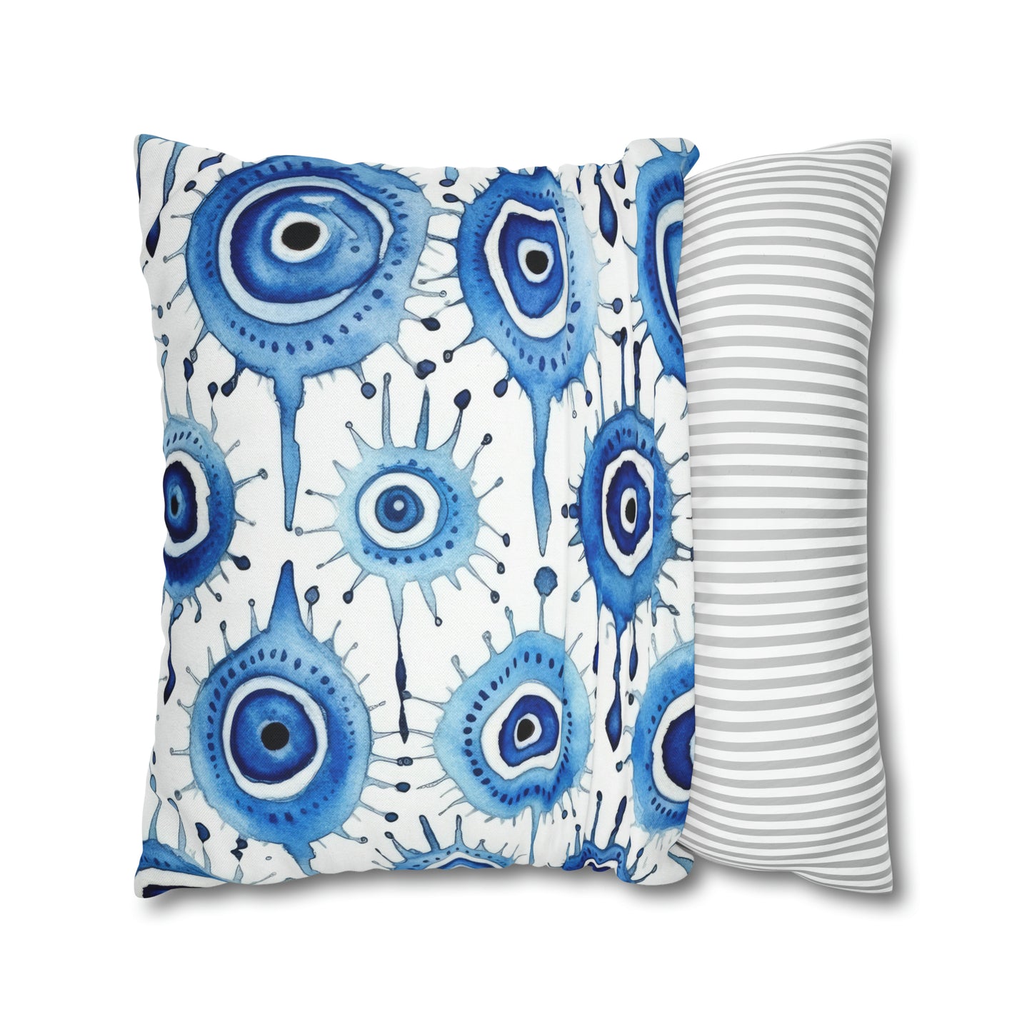 Evil Eye Cry. Spun Polyester Square Pillow Case