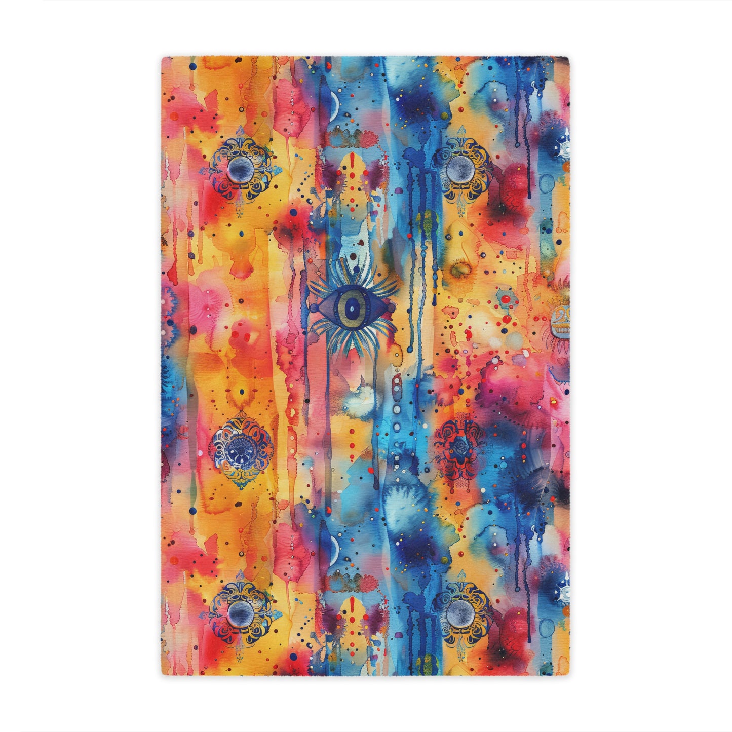 Hamsa right Aura. Cozy Artistic Microfiber Blanket.