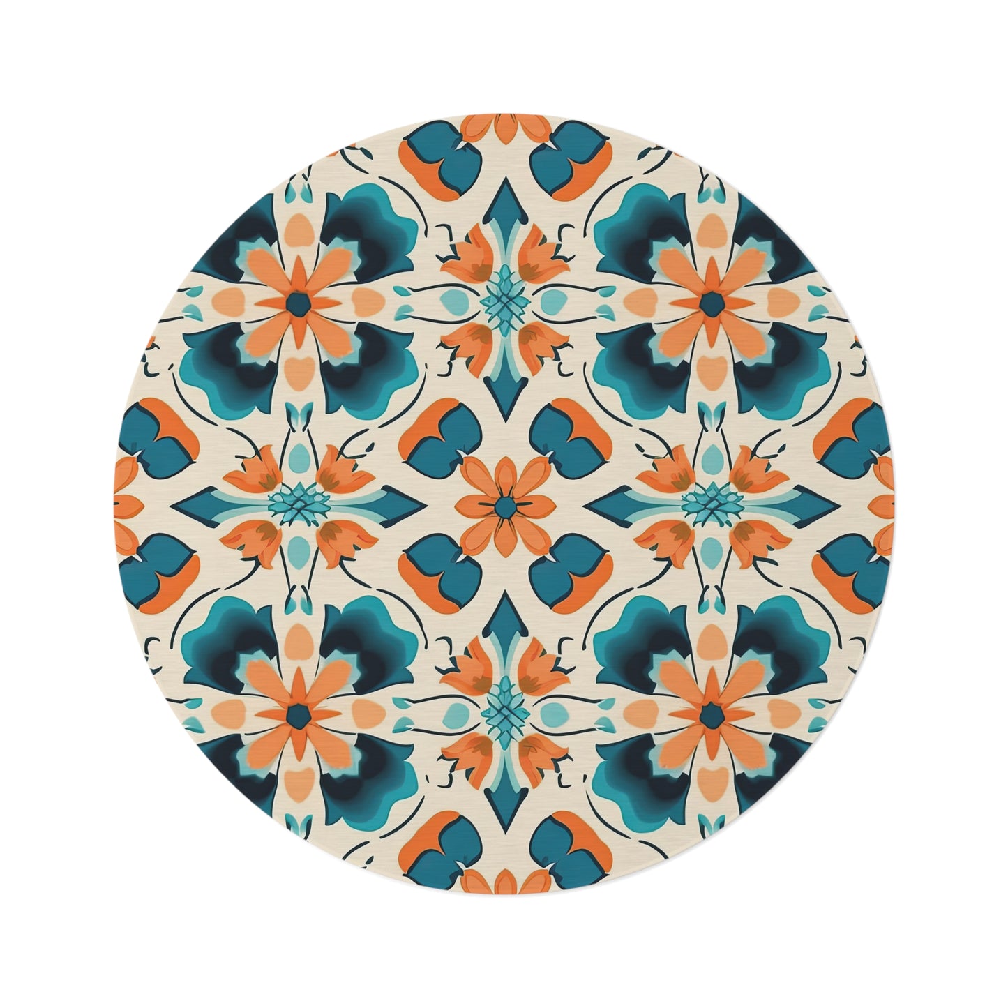 Meditative Medina Montage Round Rug