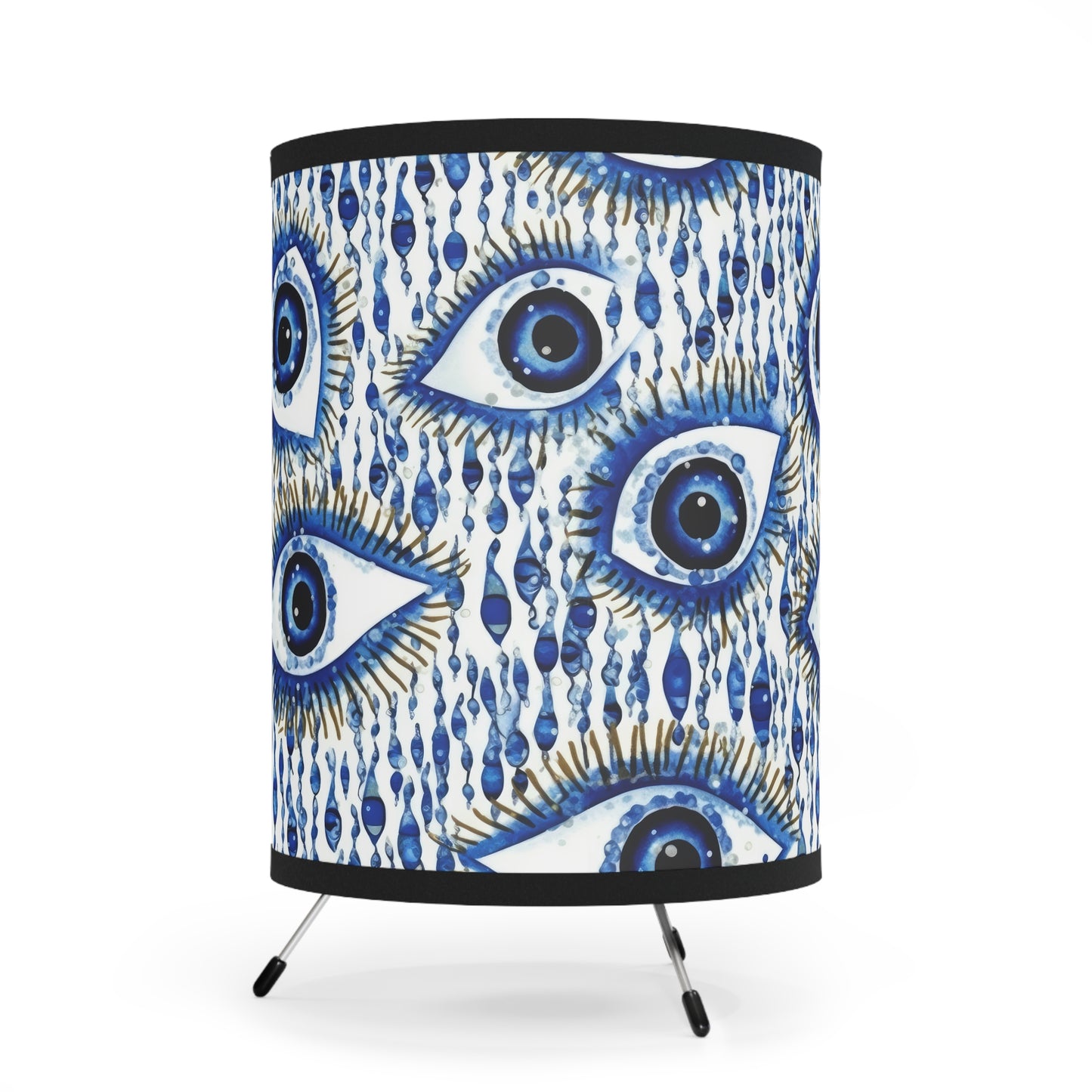 Mystic Glare. Tripod Lamp with High-Res Printed Shade, US\CA plug