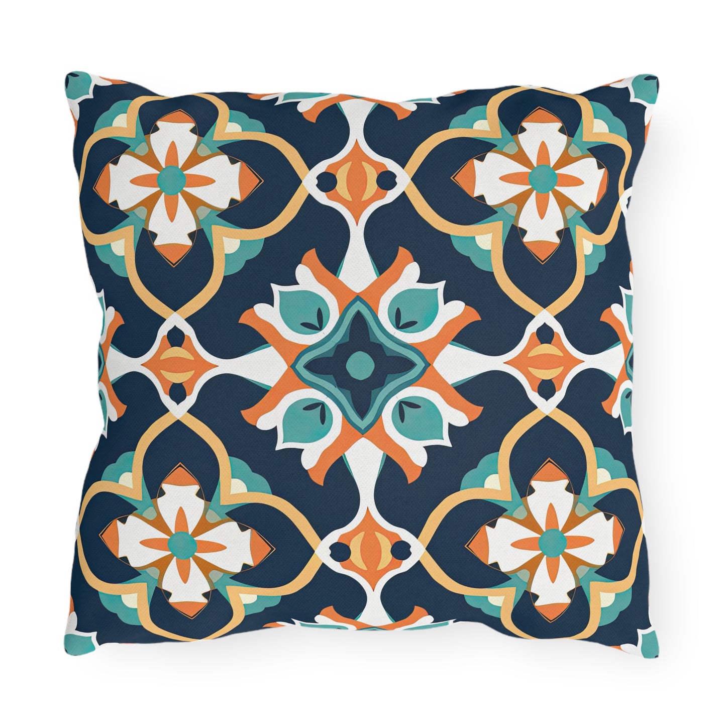 Saffron Souk Symphony . Outdoor Pillows