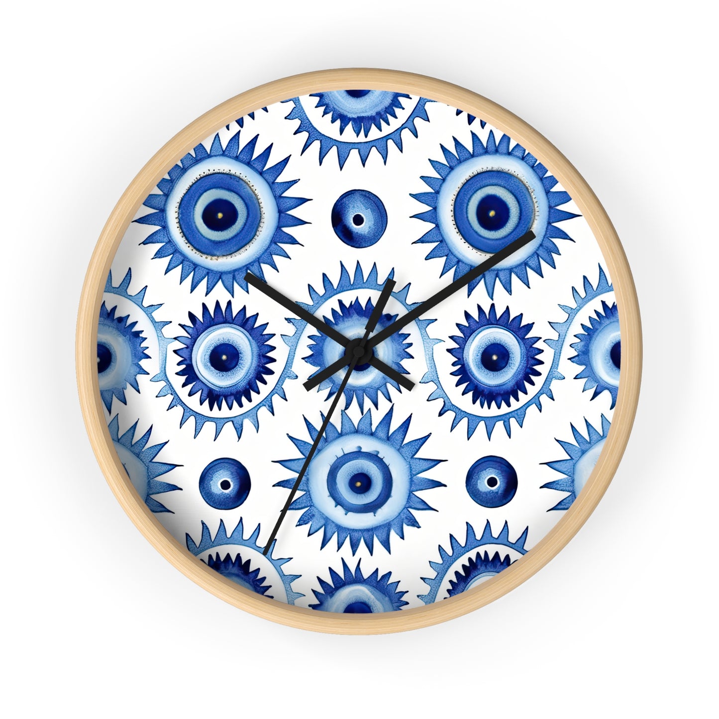 Spectral Watcher. Beholder. Artful Evil Eye Wall Clock – Timekeeping with Protective MeaningWall Clock.