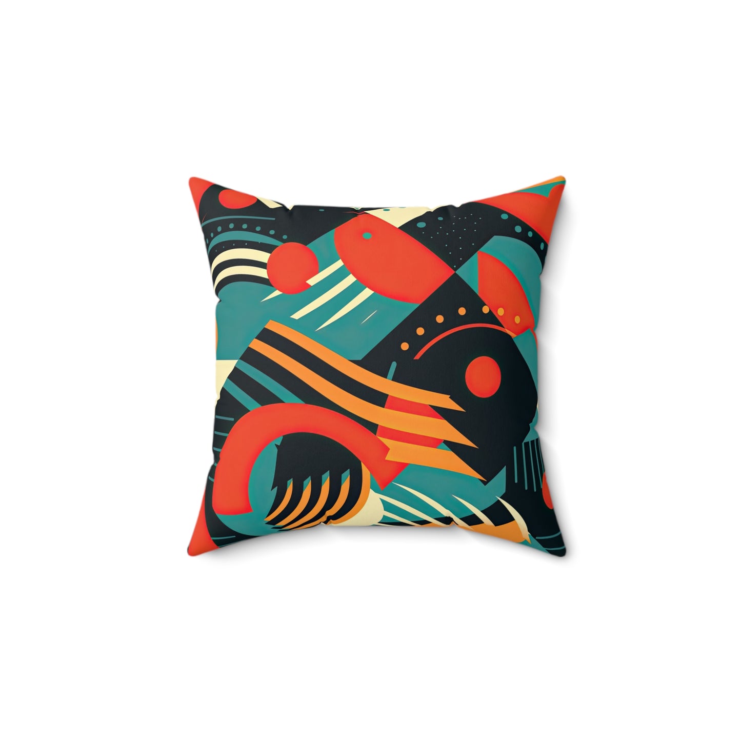 Timeless Techscape. Futuristic Nostalgia Spun Polyester Square Pillow