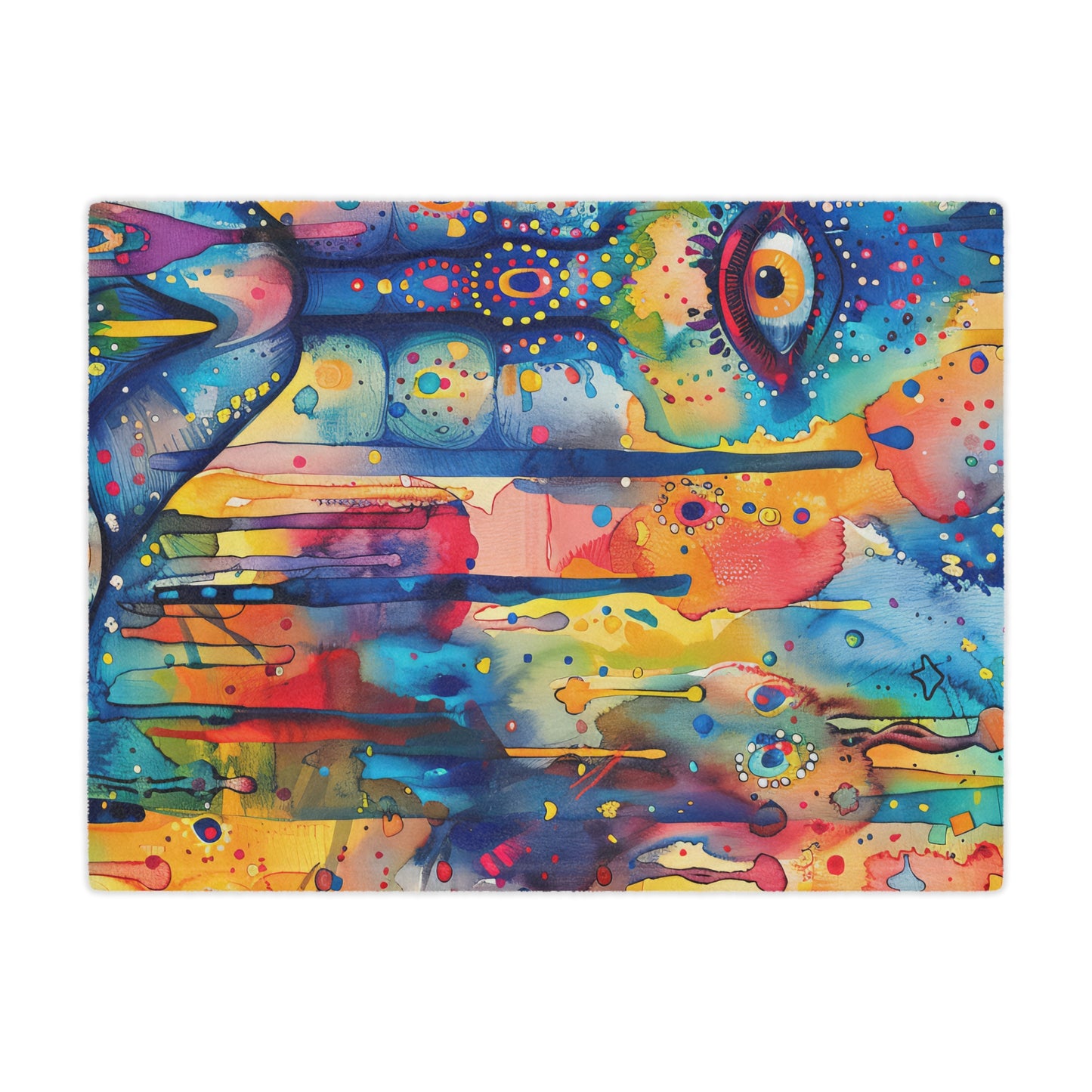 Hamsa Jewelburst. Cozy Artistic Microfiber Blanket.
