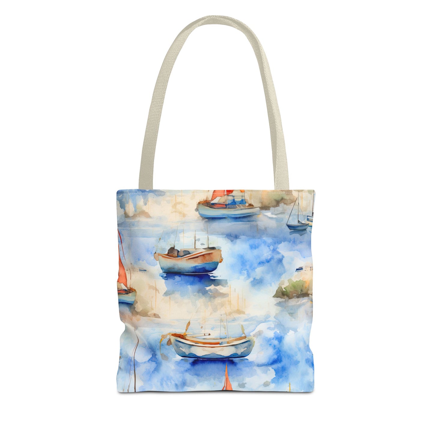 Boats On Watercolor. Tote Bag for Everyday Use