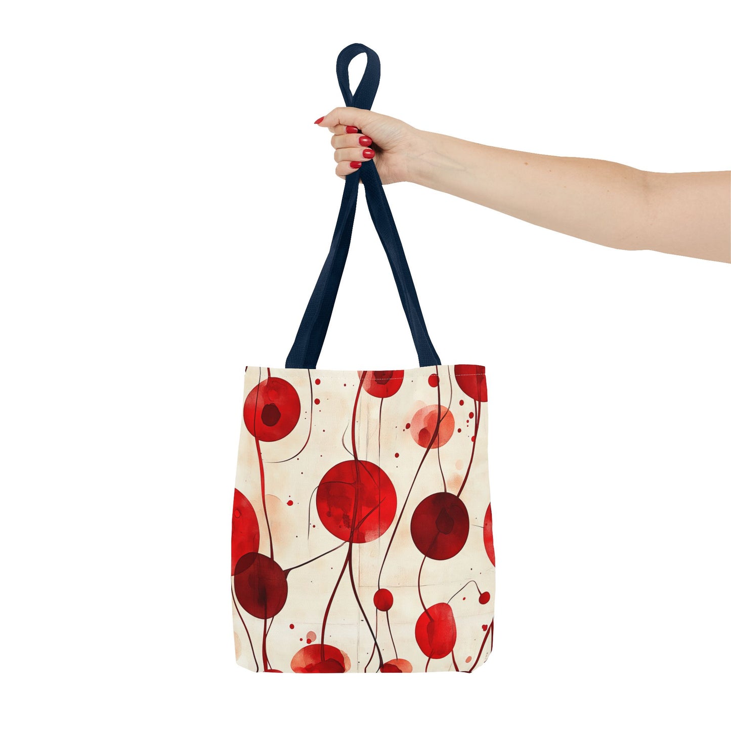 Artistic Red Abstract Tote Bag for Everyday Use
