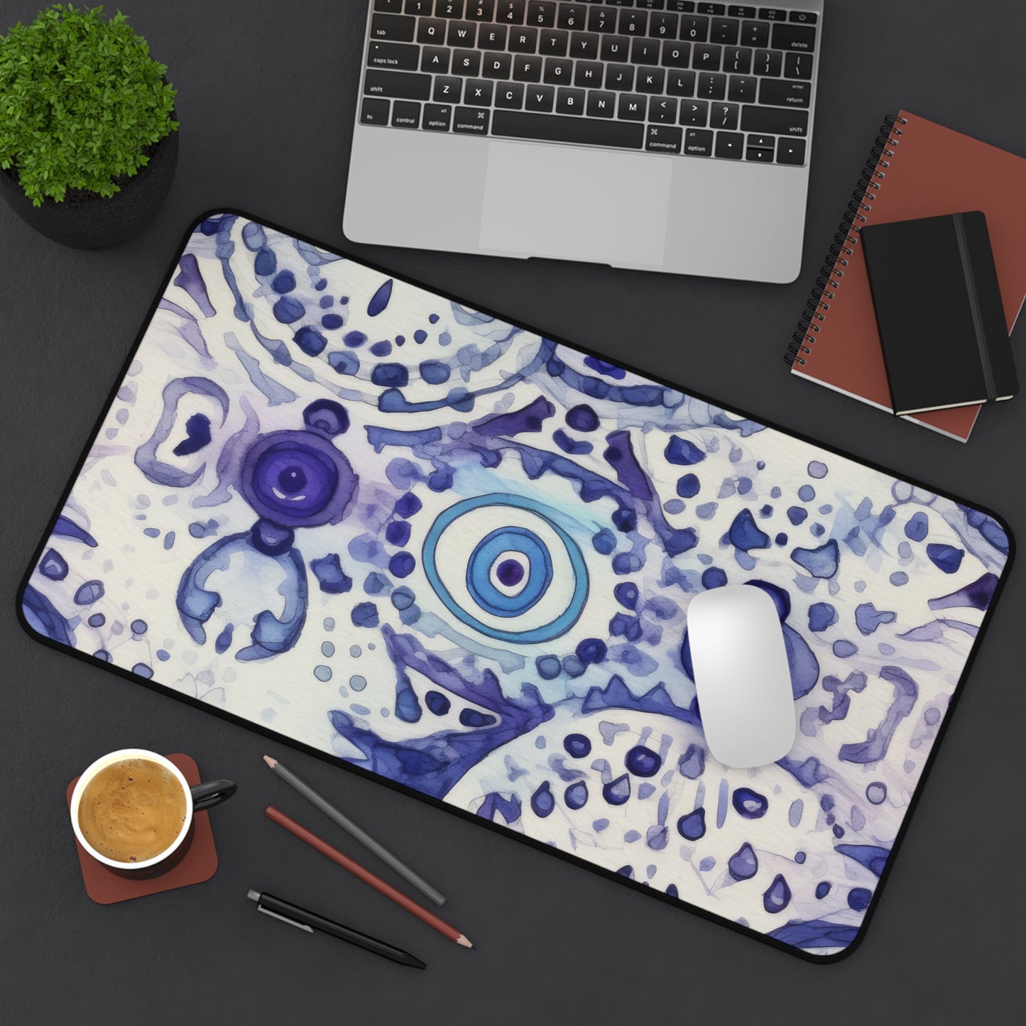 Hamsa Enigma. Desk Mat - Stylish Office Organizer