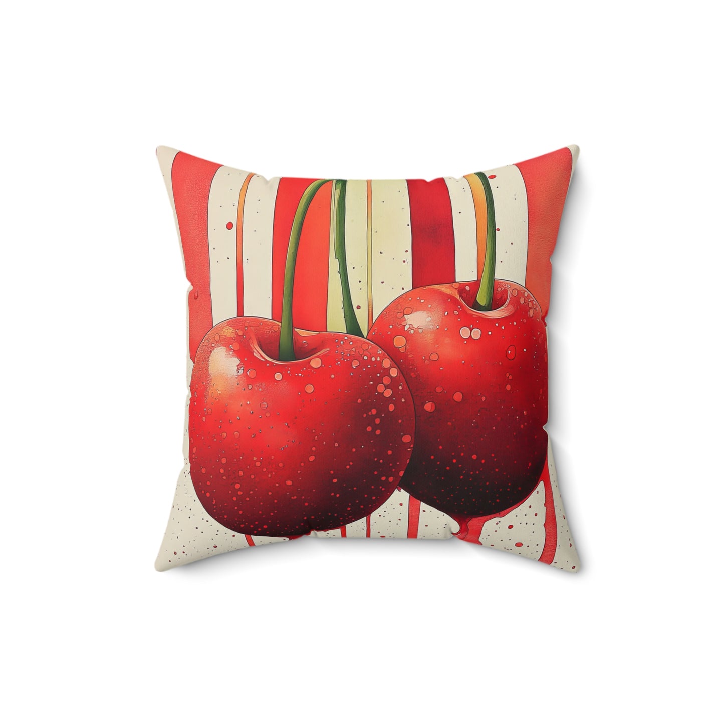 Cherry Drip - Decorative Spun Polyester Cushion