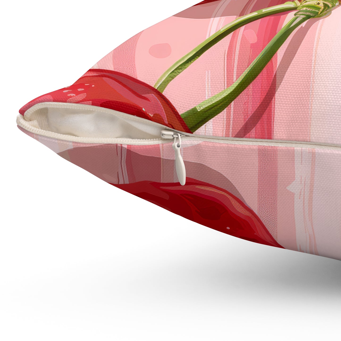 Sleek Cherry.- Decorative Spun Polyester Cushion