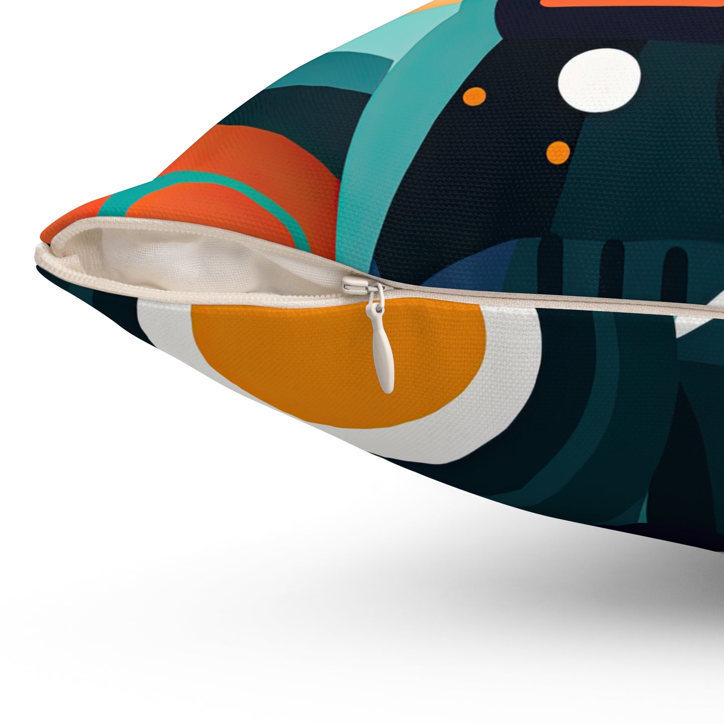 Retro Futurism. Retro Style Avant-Garde Spun Polyester Square Pillow