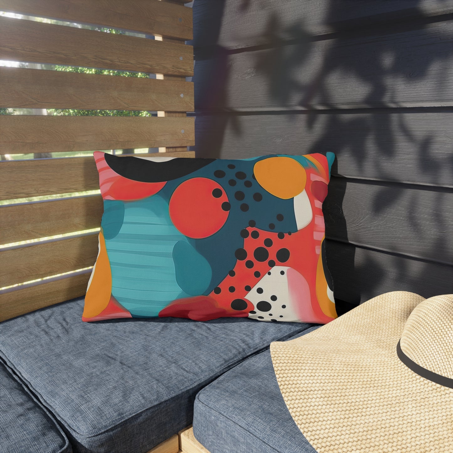 Chroma Catharsis. Retro Pop Art Outdoor Pillows