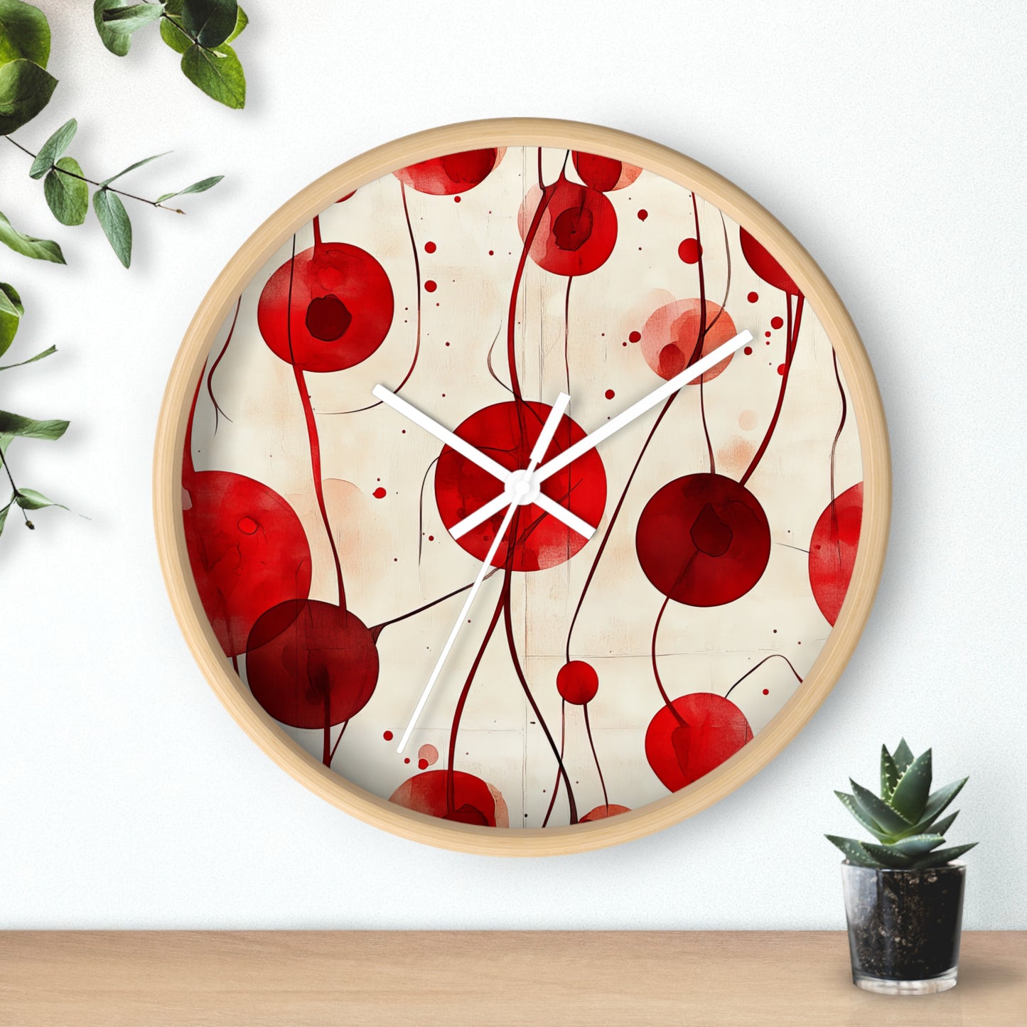 Vintage Cherry Wall Clock - Artistic Home Decor