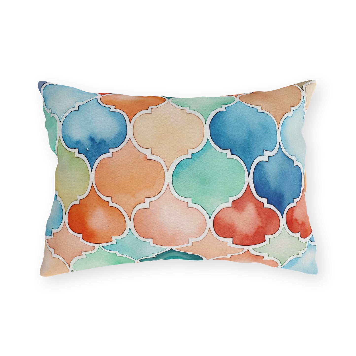 Labyrinth of Lanterns . Outdoor Pillows