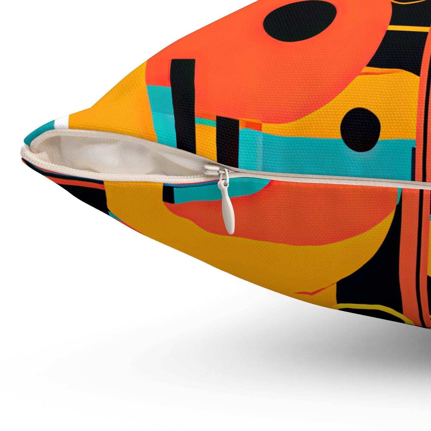 Quantum Quasar. Futuristic Retro Spun Polyester Square Pillow