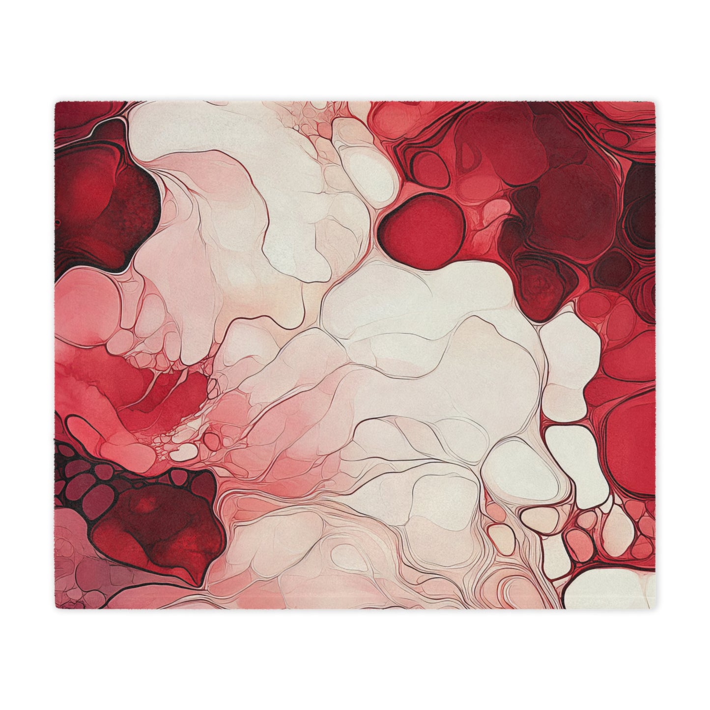 Cherry Storm. Cozy Artistic Microfiber Blanket -