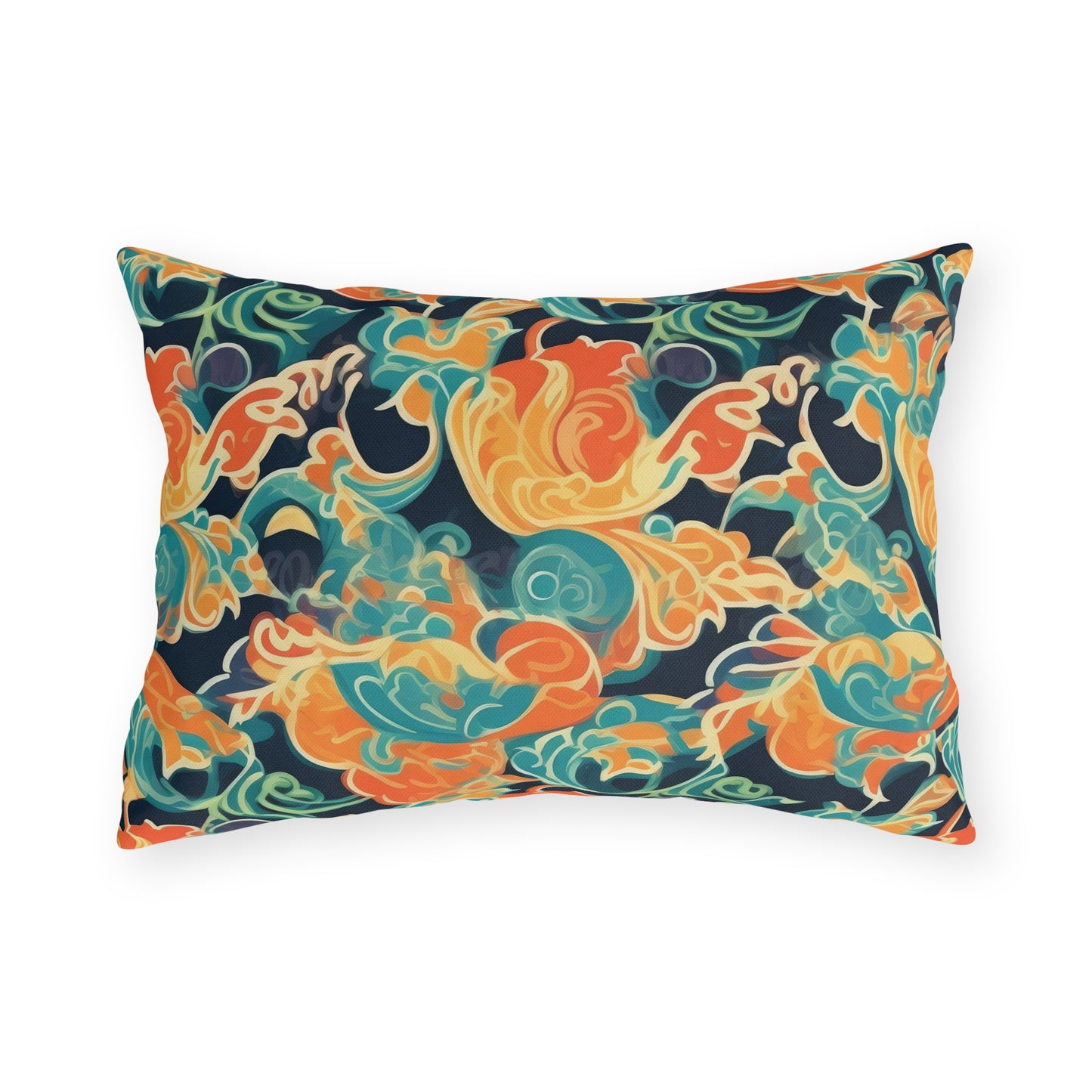 Tangerine Twilight Tapestry .Outdoor Pillows