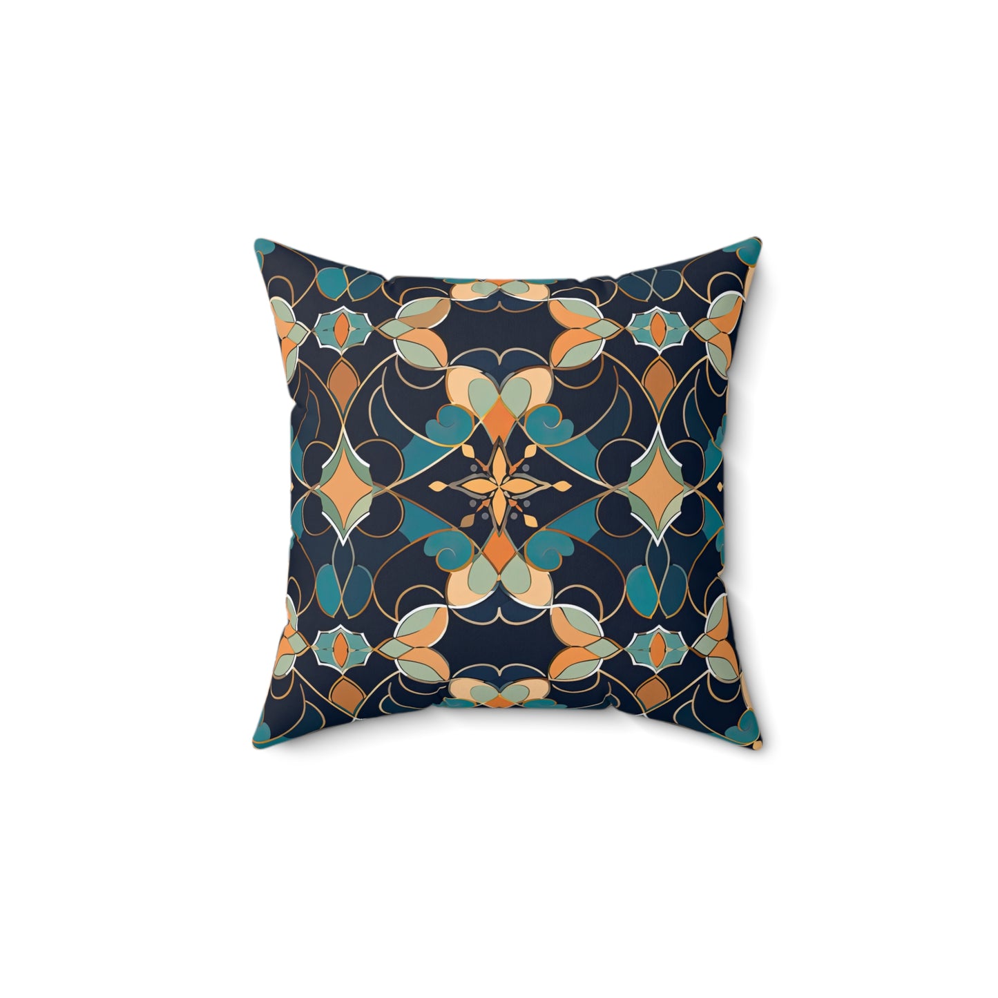 Moroccan Midnight . Spun Polyester Square Pillow