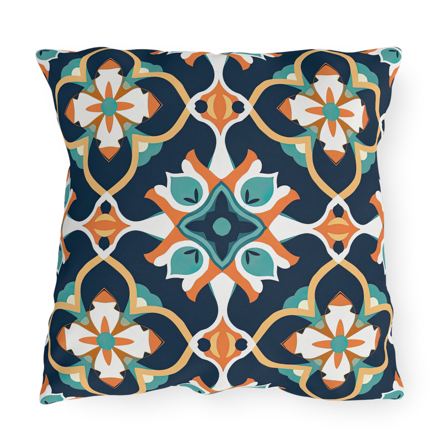 Saffron Souk Symphony . Outdoor Pillows
