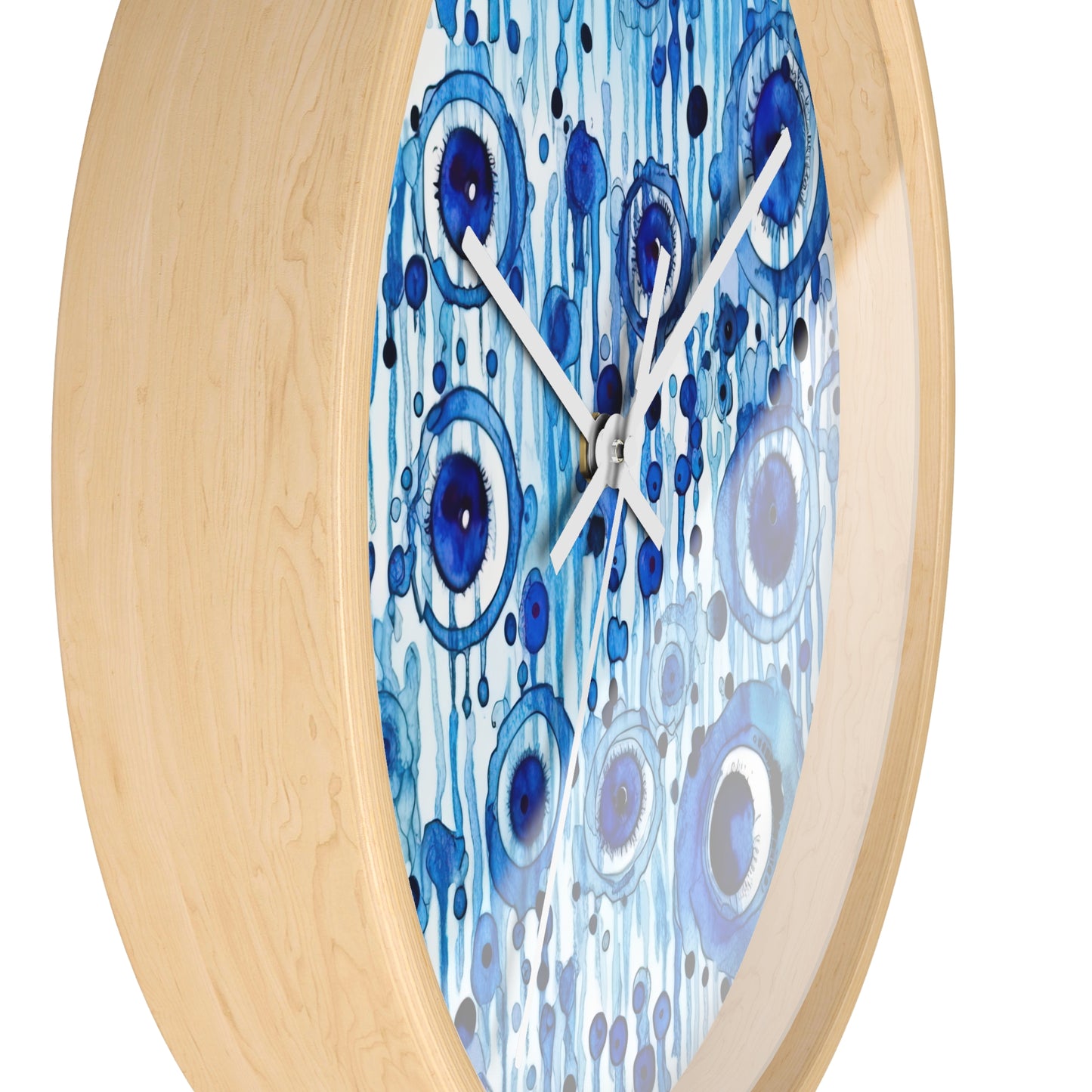 Eclipsed Perception. Artful Evil Eye Wall Clock – Timekeeping with Protective Meaning. Wall Clock.