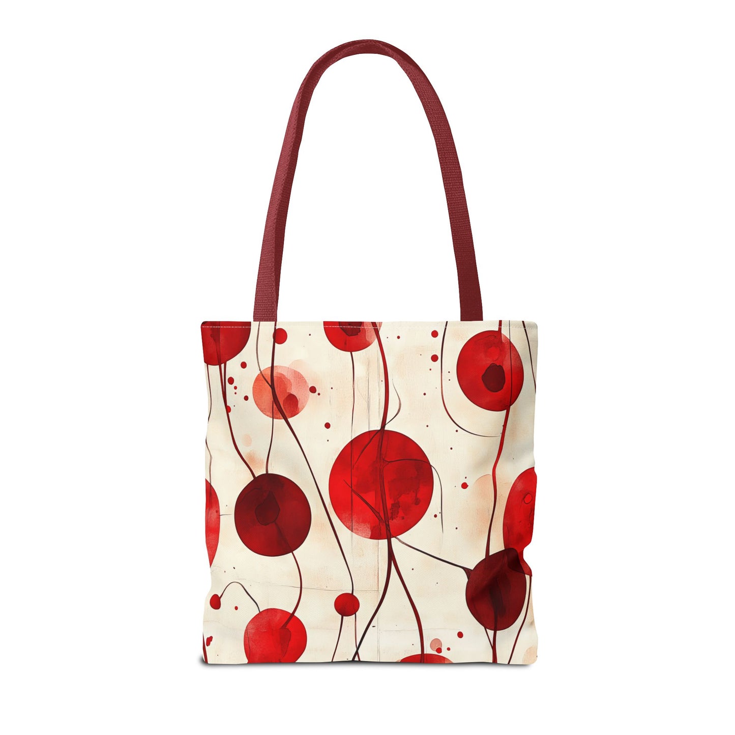 Artistic Red Abstract Tote Bag for Everyday Use