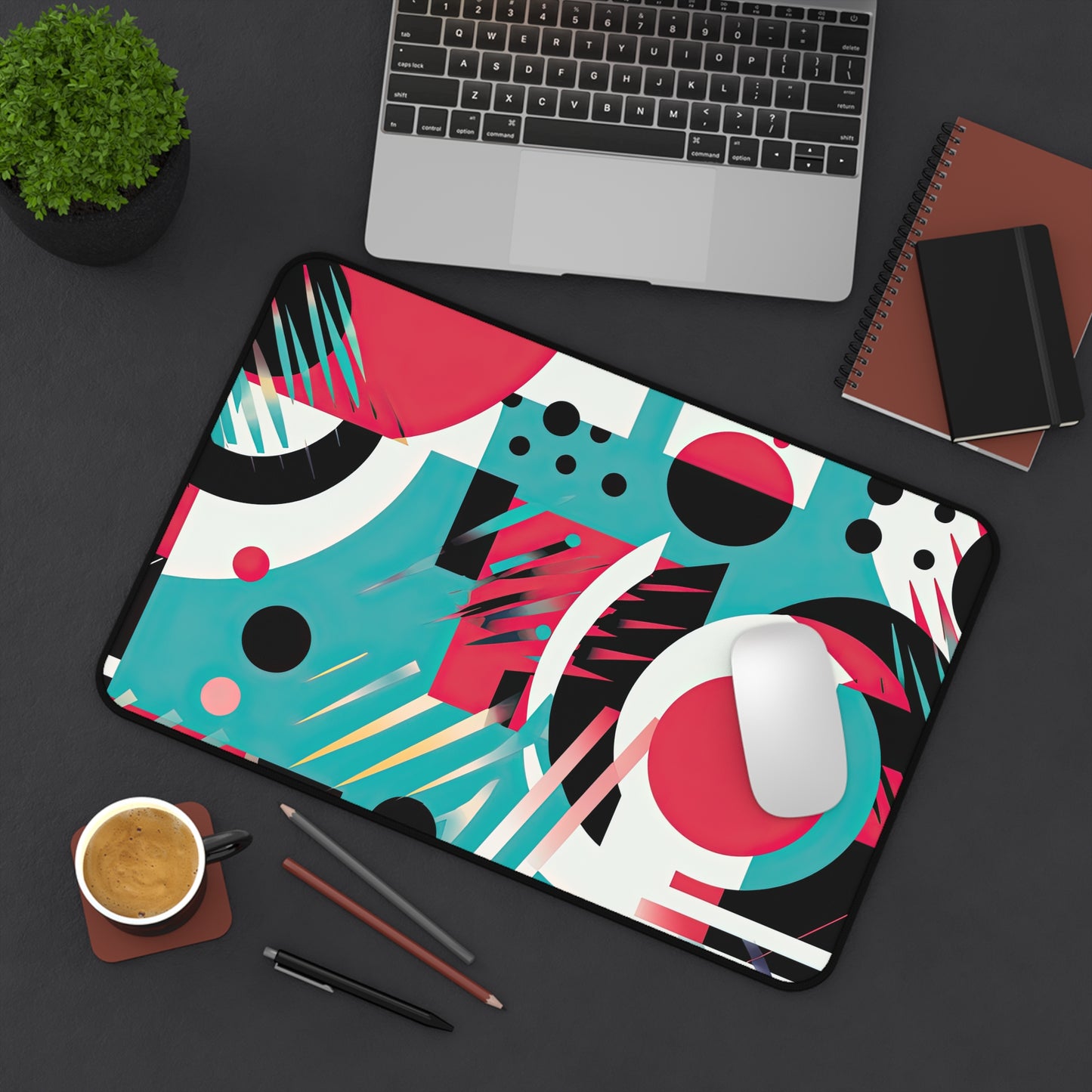 Chromatic Flux . Desk Mat - Stylish Office Organizer