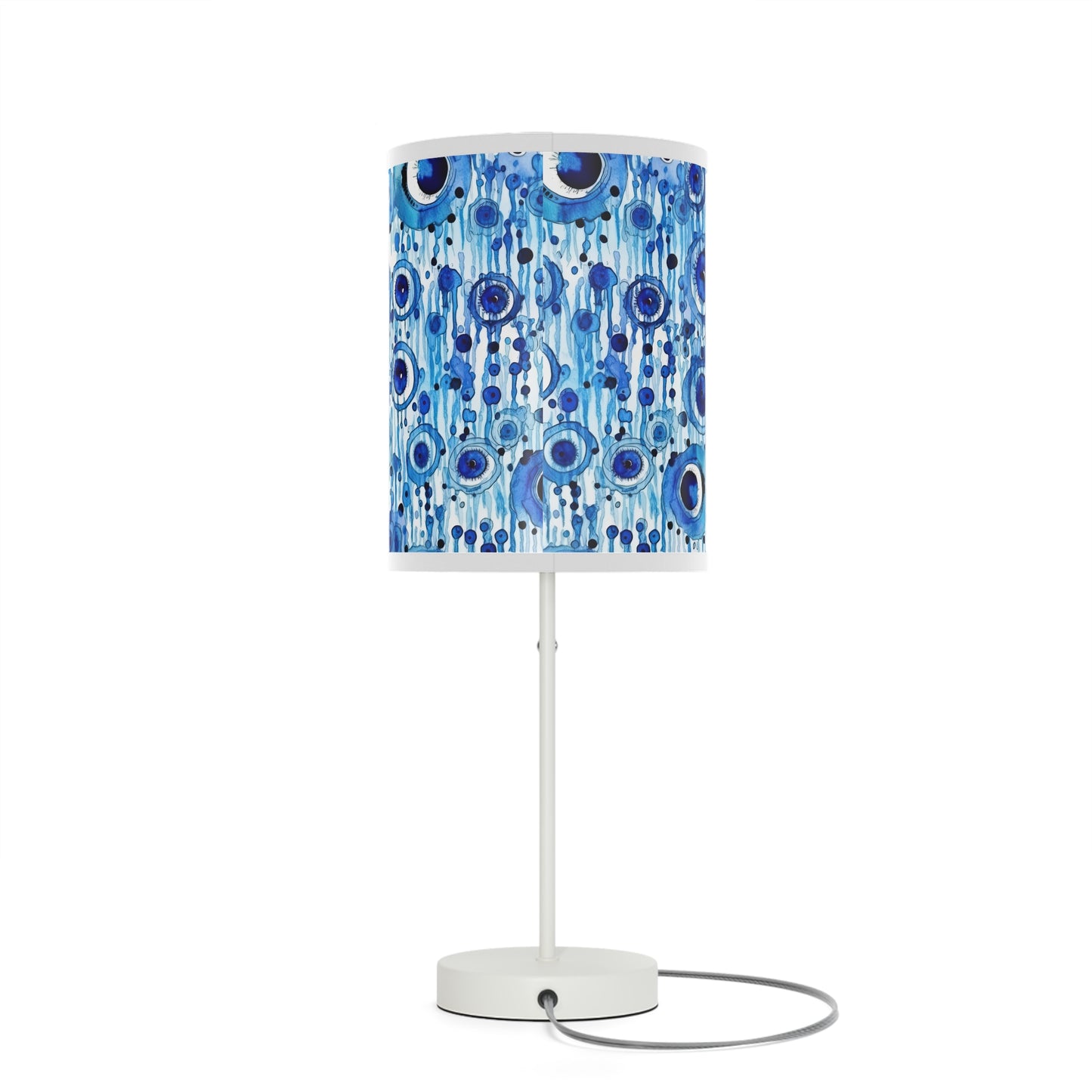 Eclipsed Perception. Evil Eye Lampshade – Light Your Room with Artistic Meaning. Lamp on a Stand,