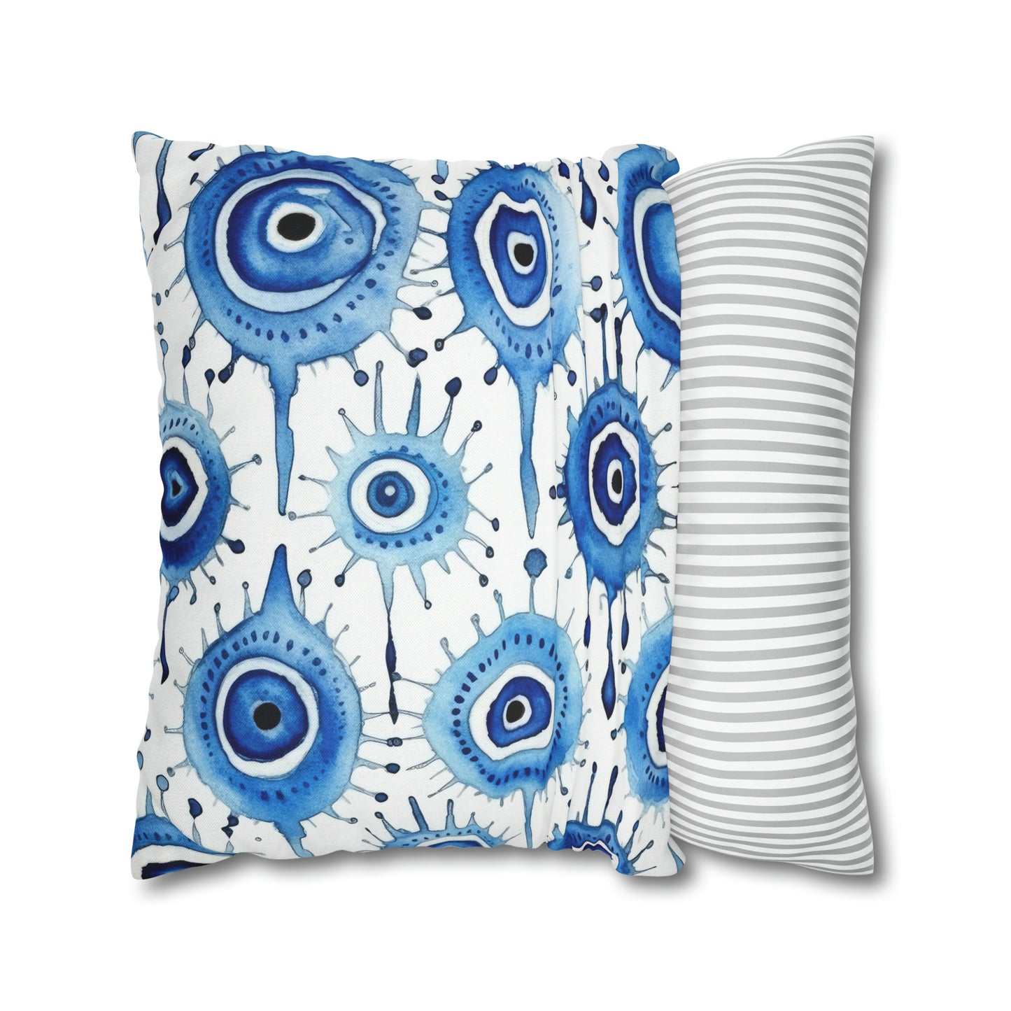 Evil Eye Cry. Spun Polyester Square Pillow Case