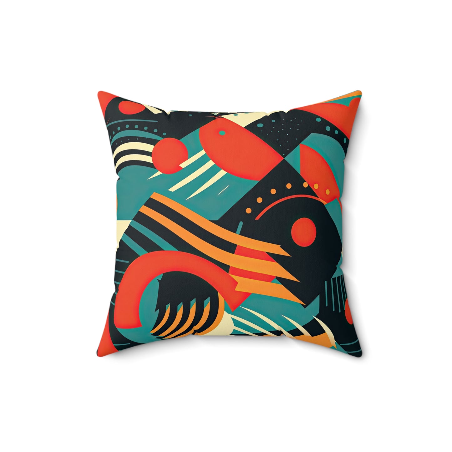 Timeless Techscape. Futuristic Nostalgia Spun Polyester Square Pillow
