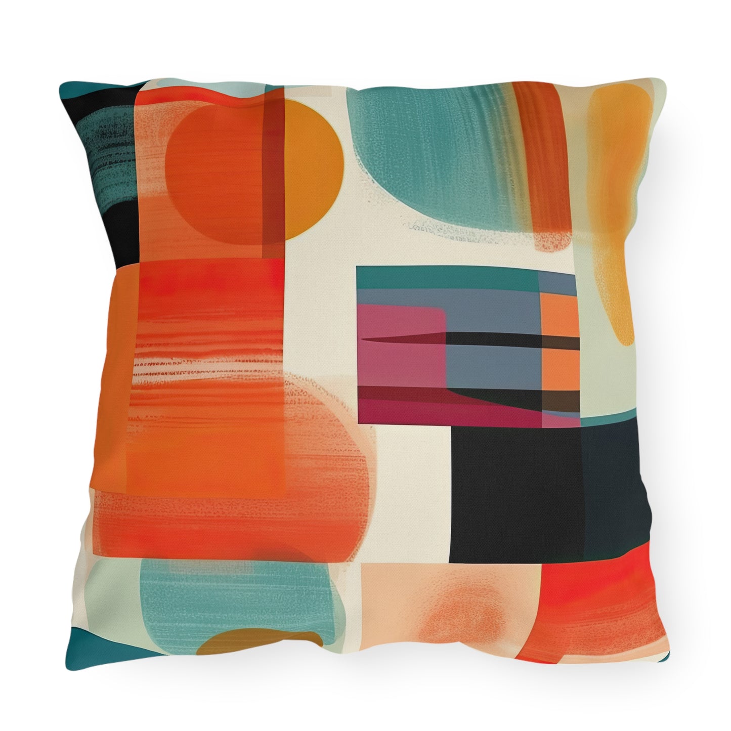 Solar Flare Serenade. Retro-Inspired Avant-GardeOutdoor Pillows