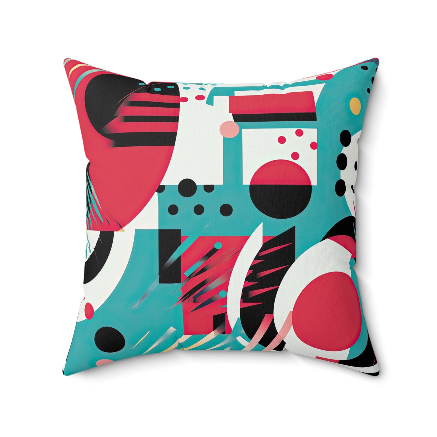 Chromatic Flux. Bold Avant-Garde Spun Polyester Square Pillow