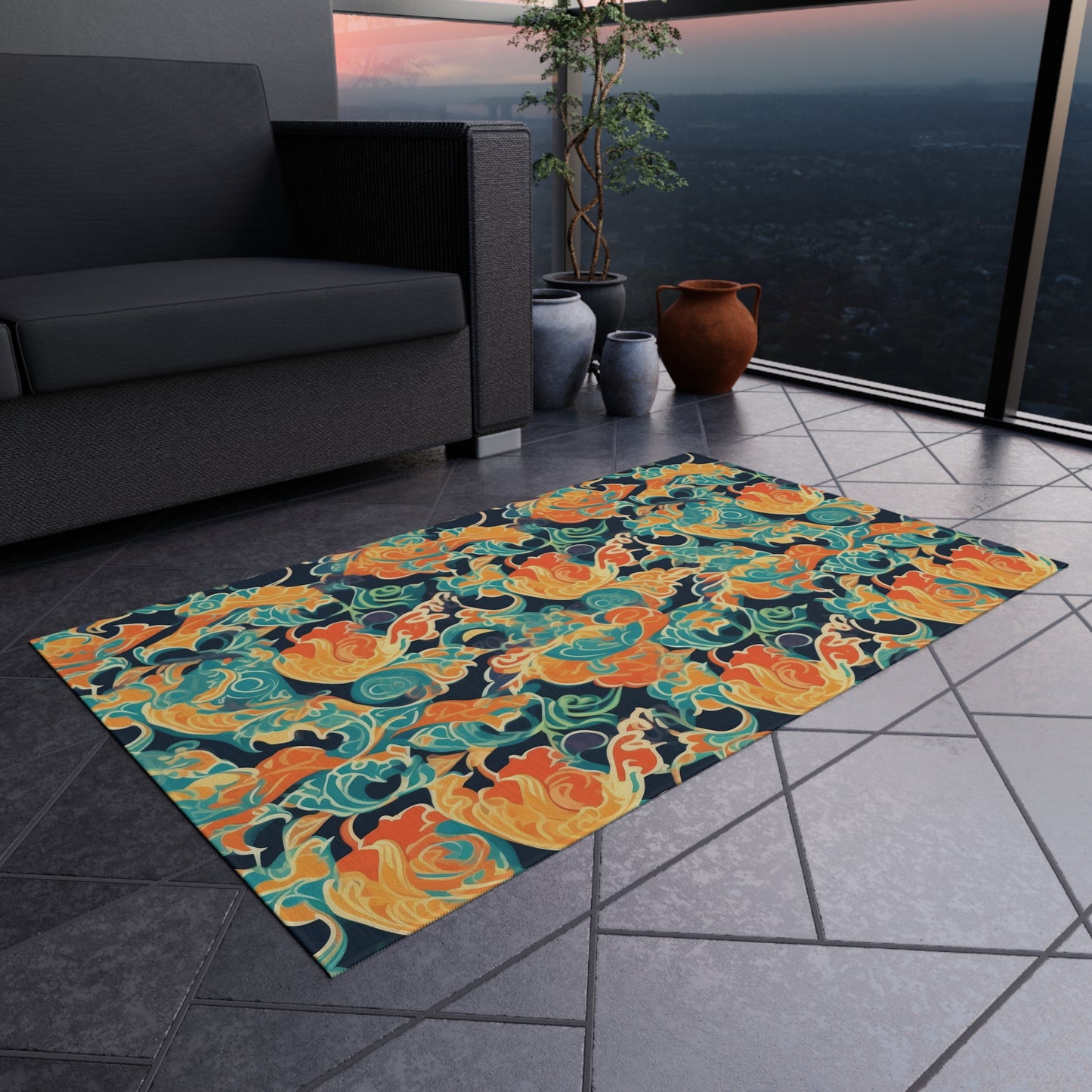 Tangerine Twilight Tapestry