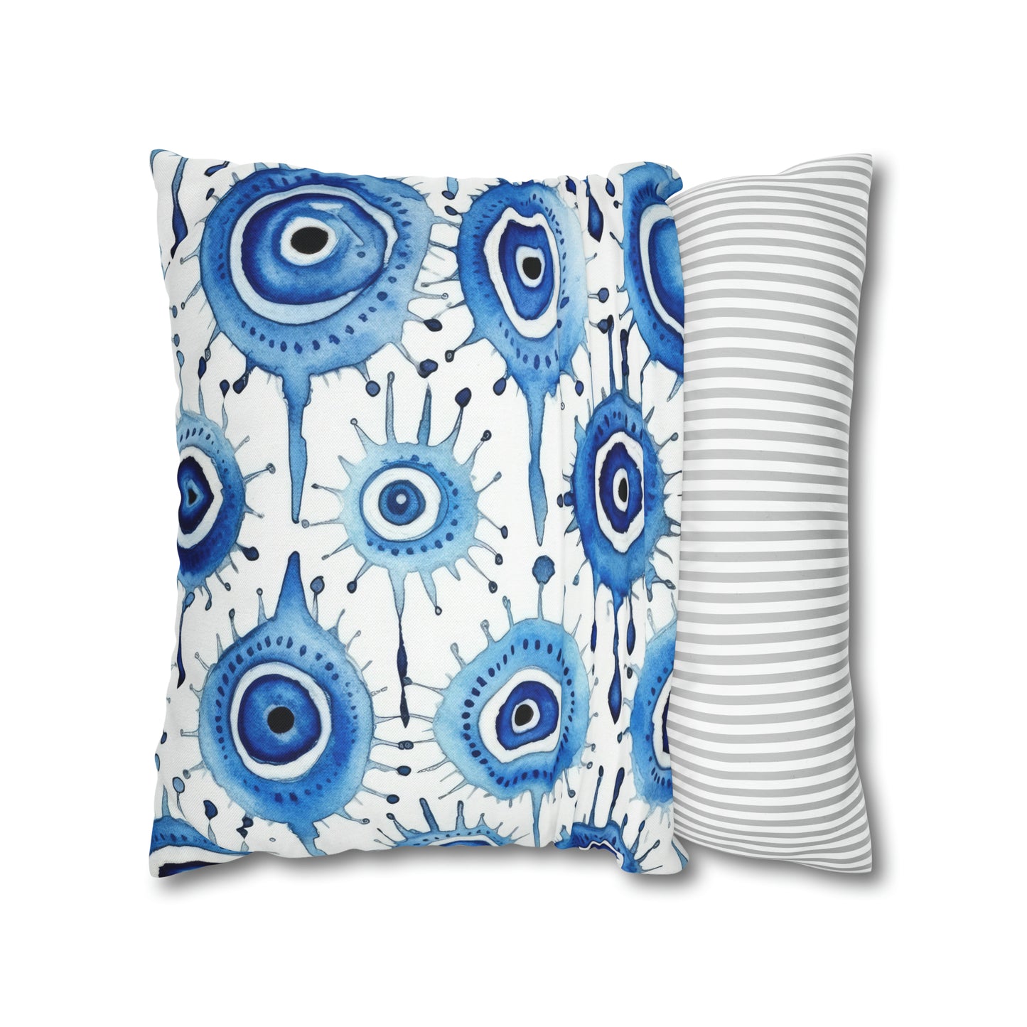 Evil Eye Cry. Spun Polyester Square Pillow Case