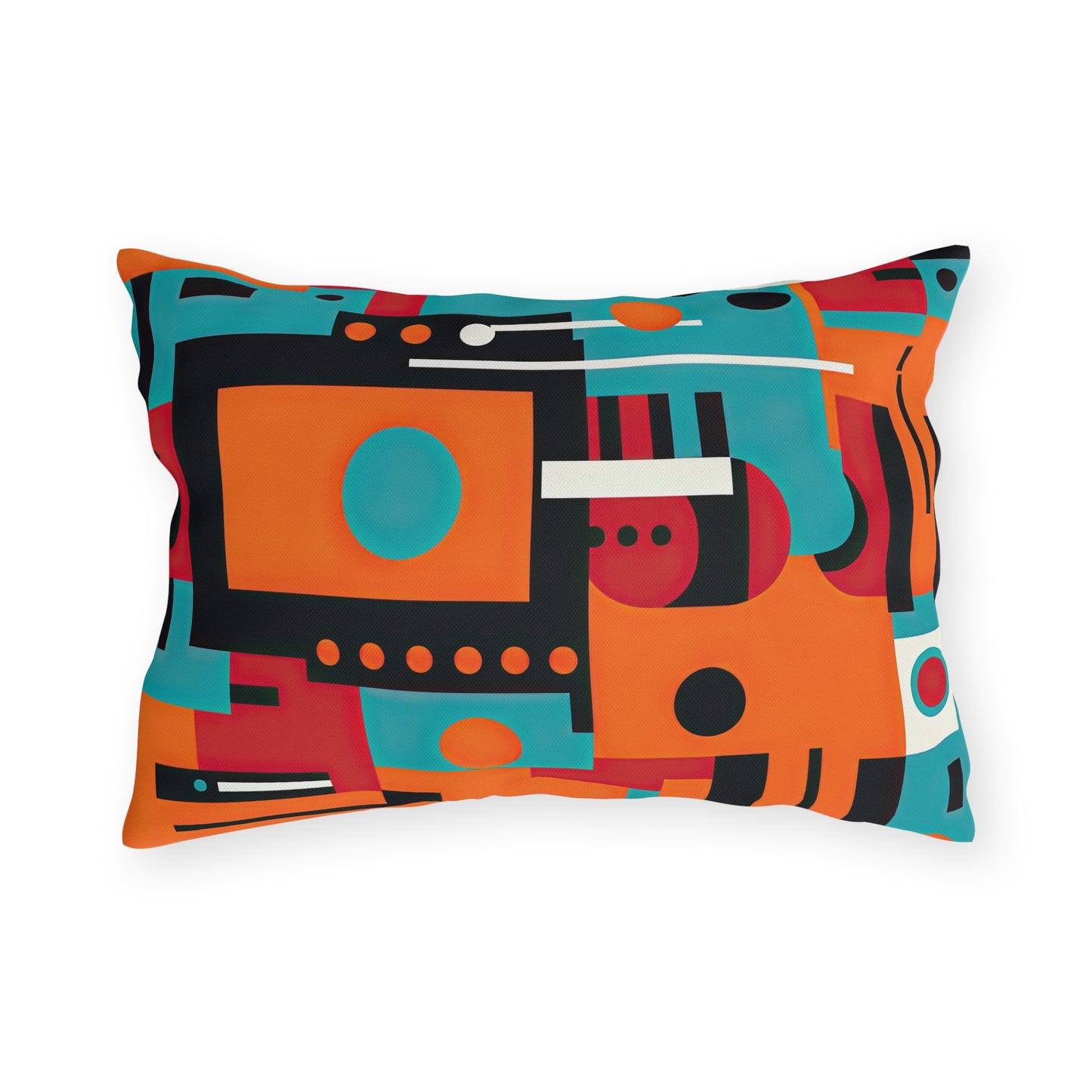 Quantum Reverie. Retro Avant-Garde Outdoor Pillows